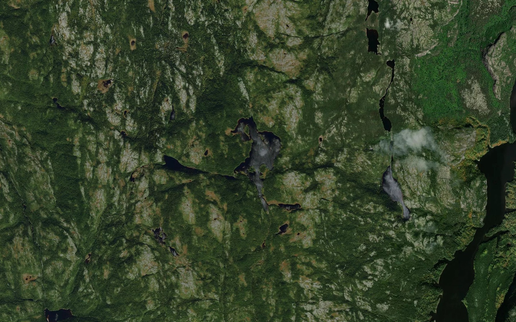 Satellite map of the Lac Dente