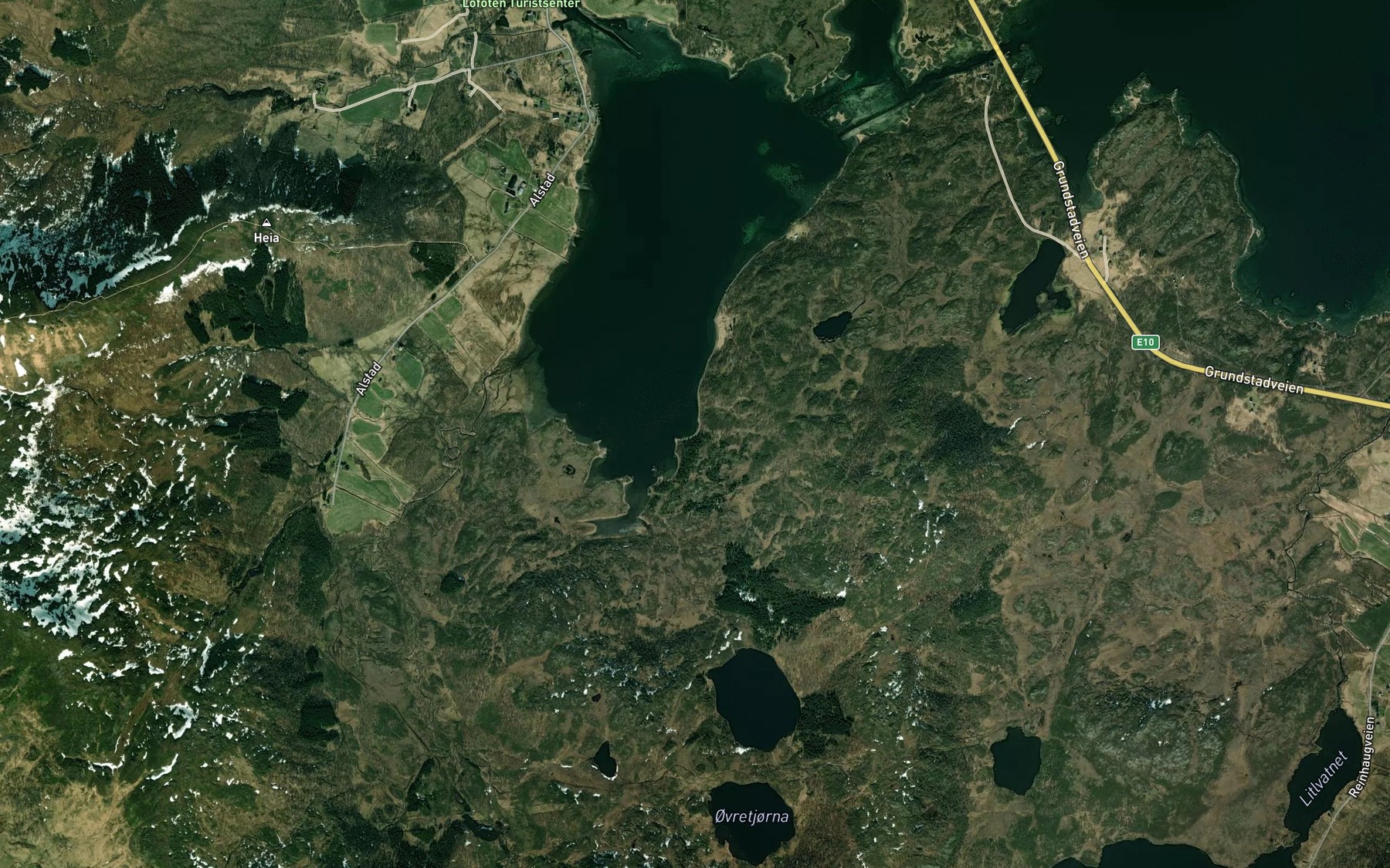 Satellite map of the Tjuvvika