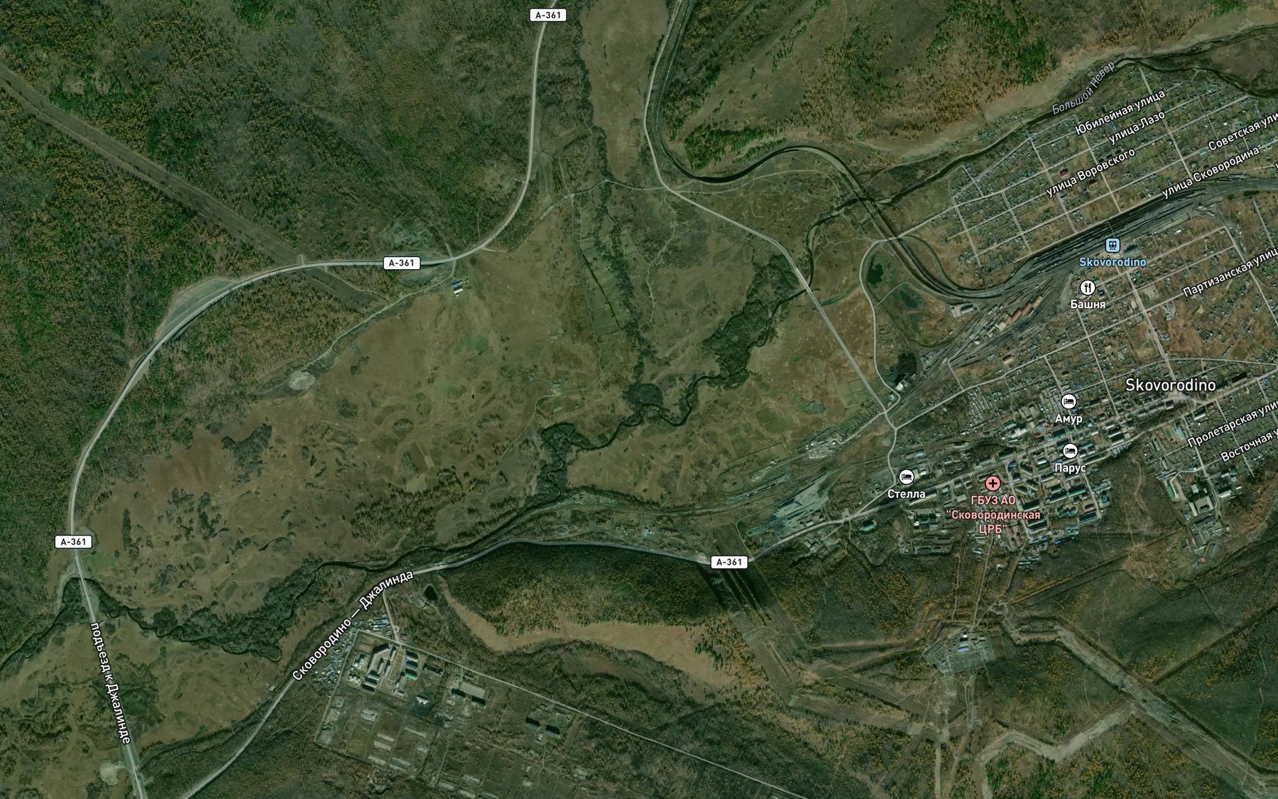 Satellite map of the Poyema