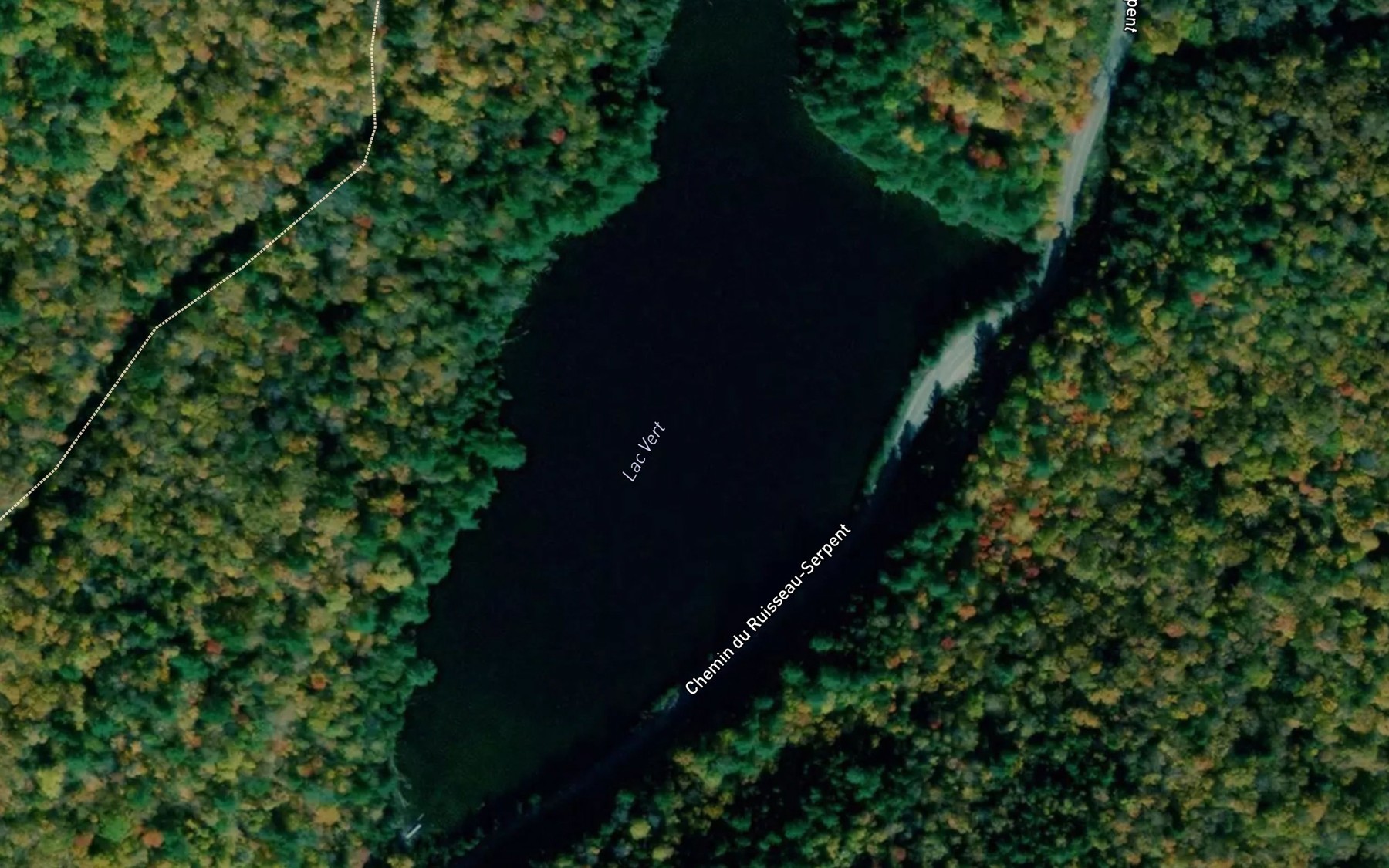 Satellite map of the Lac Vert