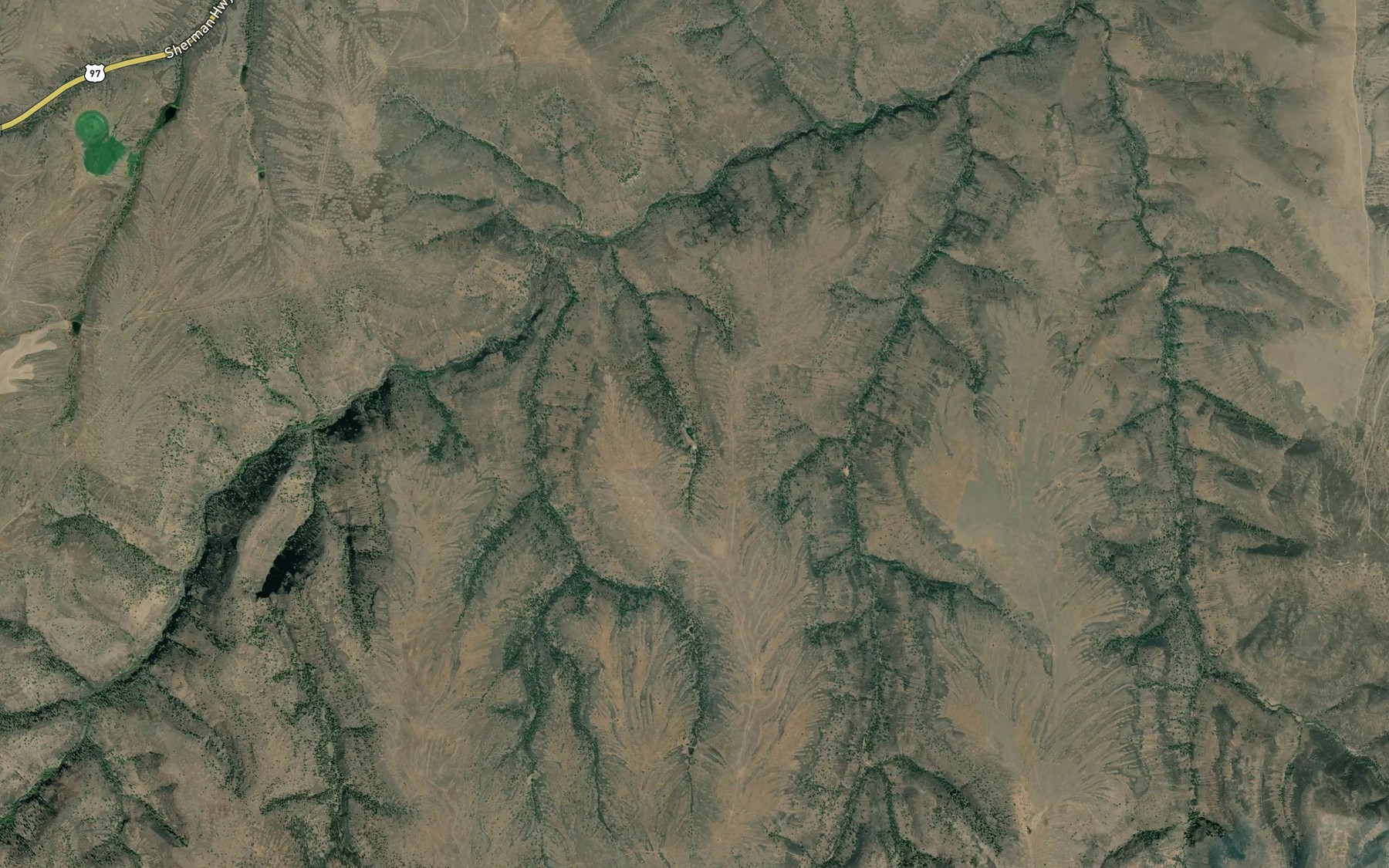 Satellite map of the Taylor Springs