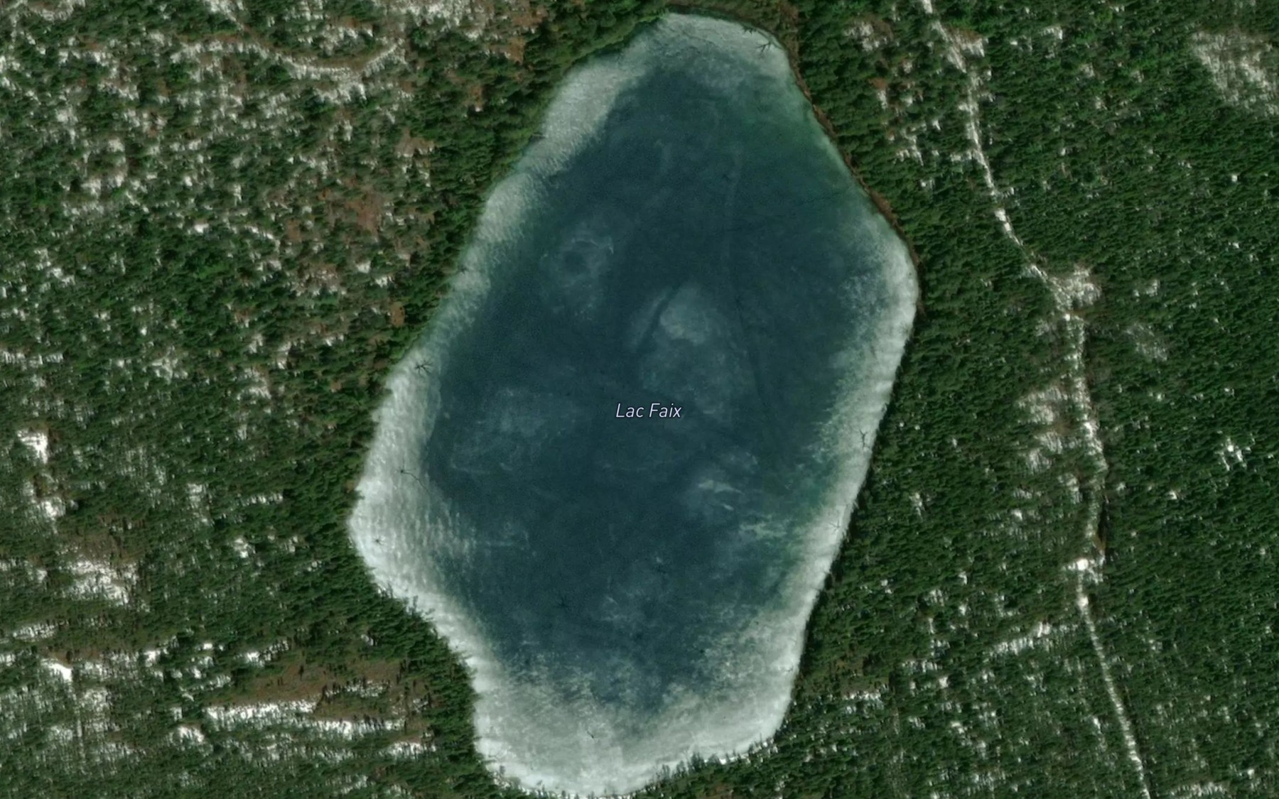 Satellite map of the Lac Faix
