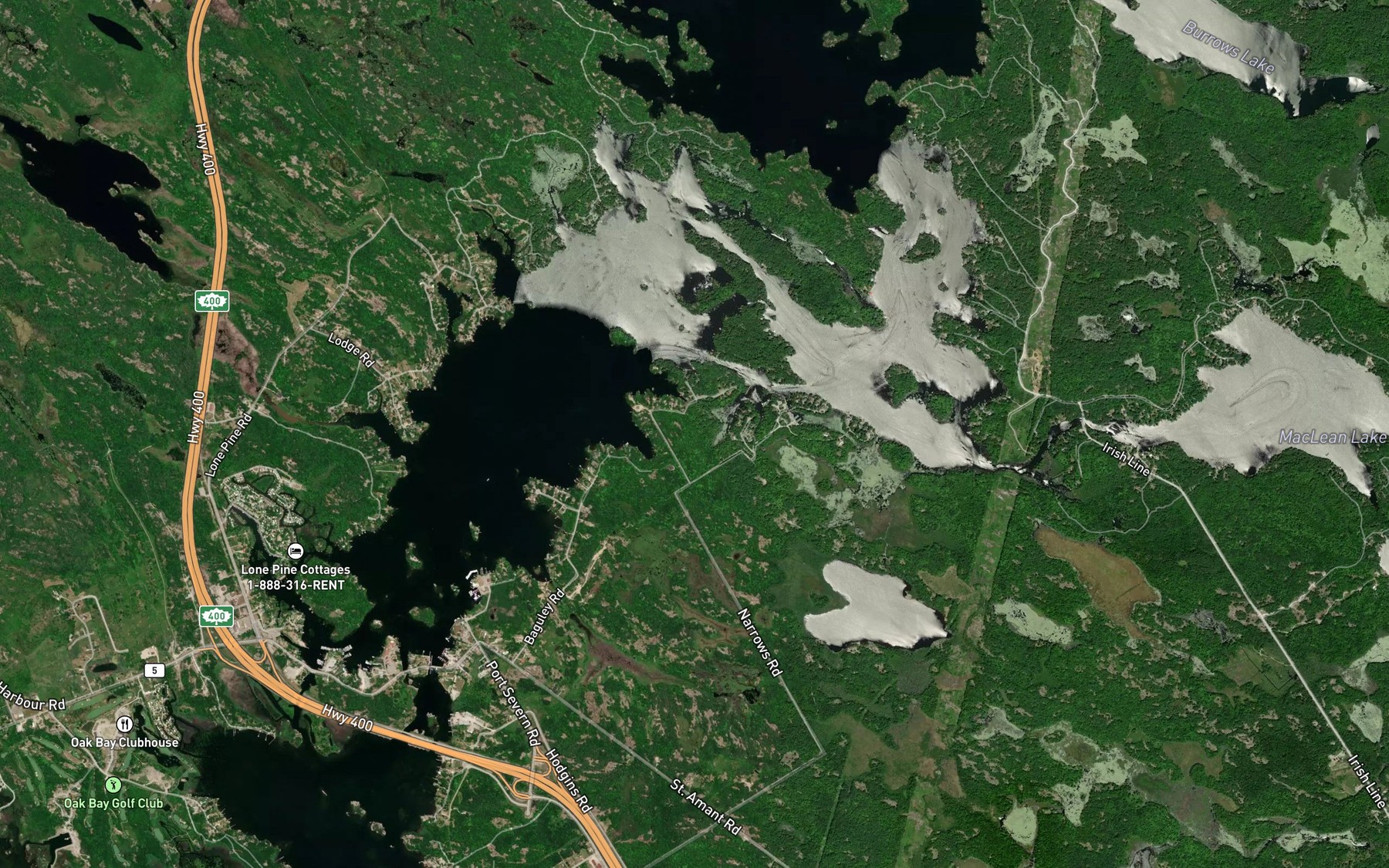 Satellite map of the The Narrows
