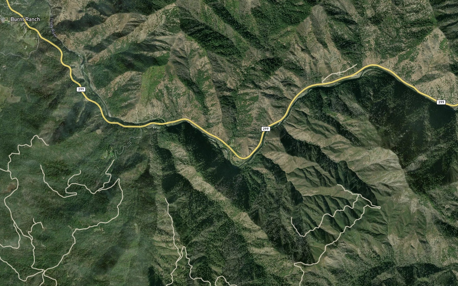 Satellite map of the Don Juan Creek