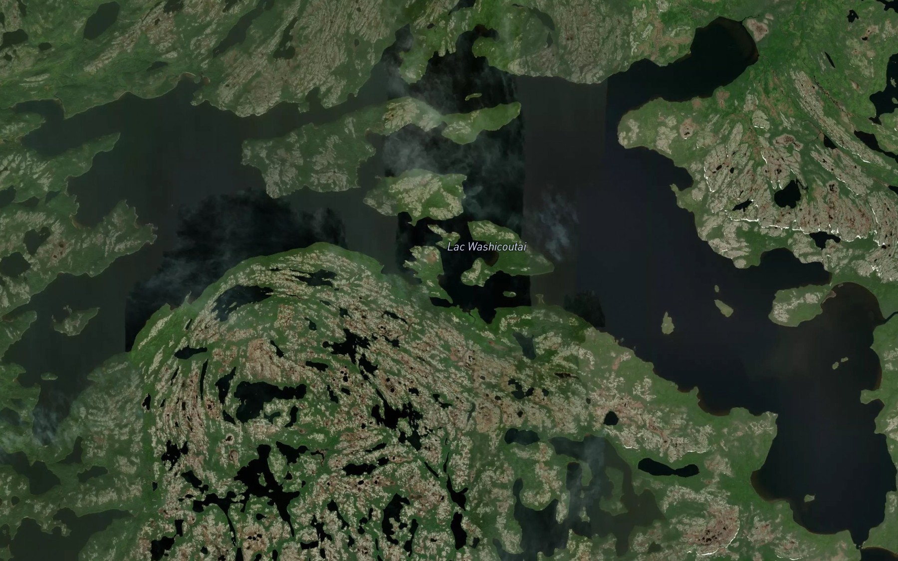 Satellite map of the Lac Washicoutai