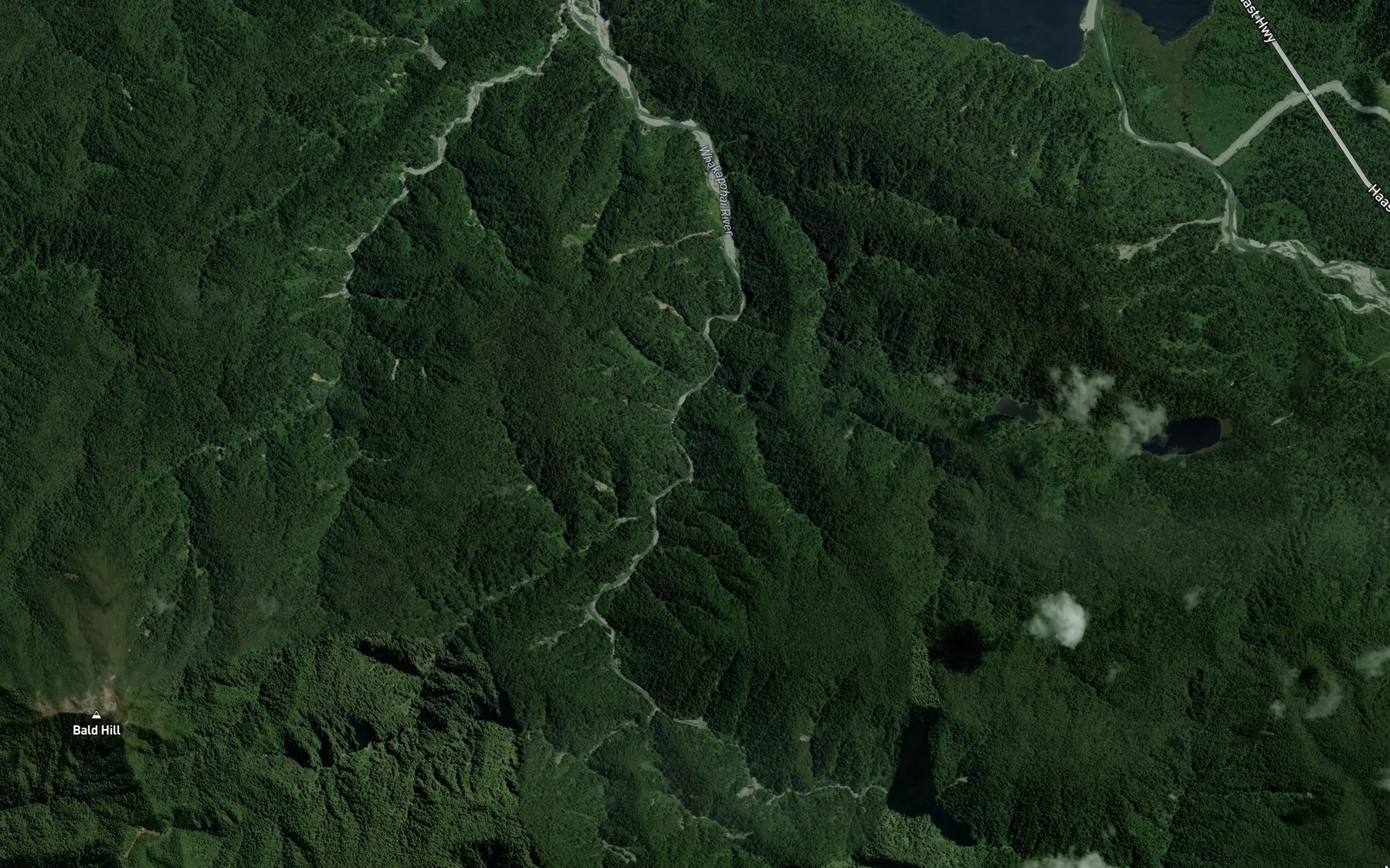 Satellite map of the Access Creek