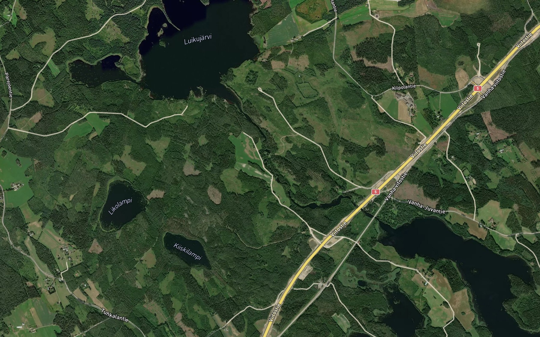 Satellite map of the Kilpolankoski