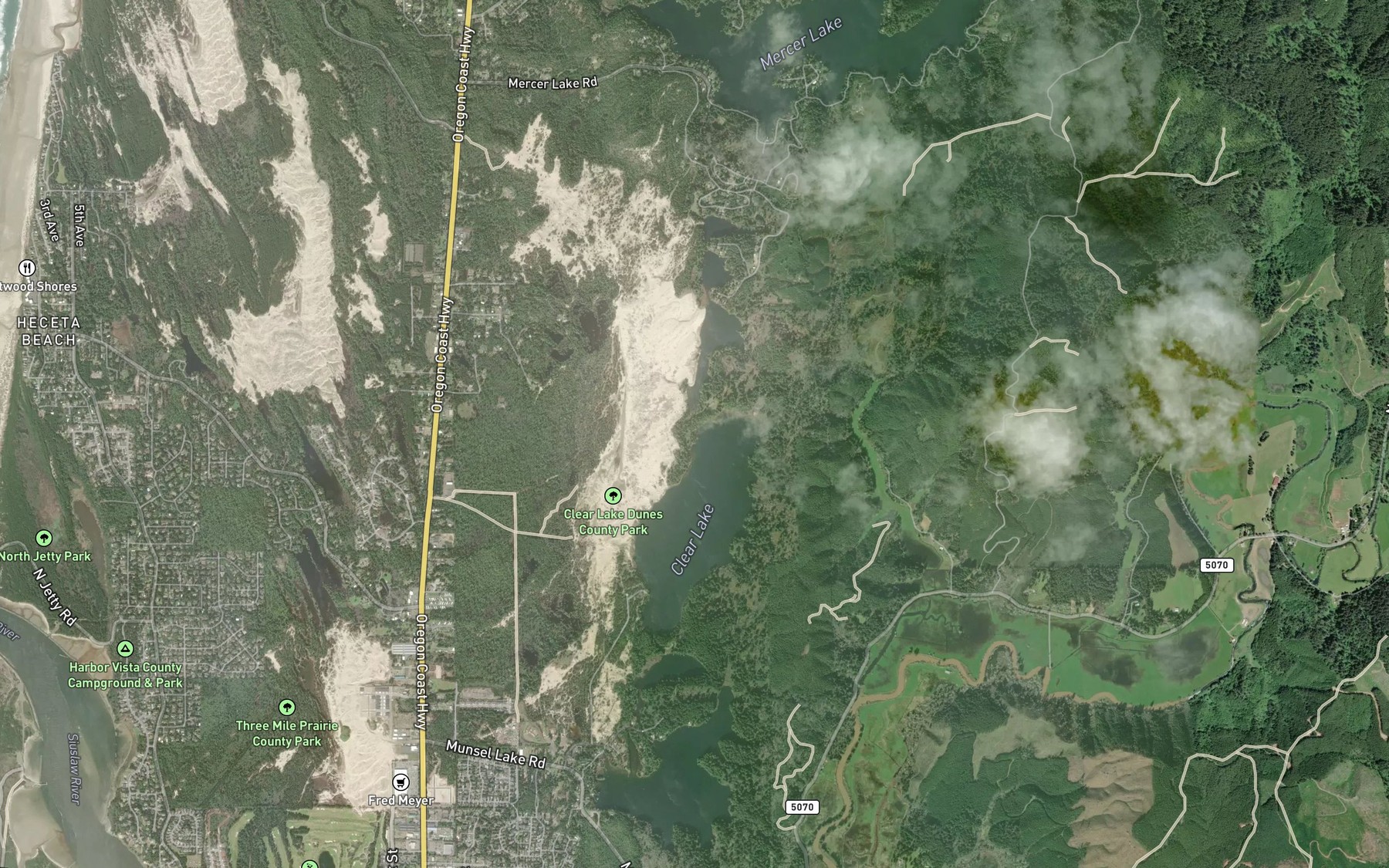 Satellite map of the Collard Creek