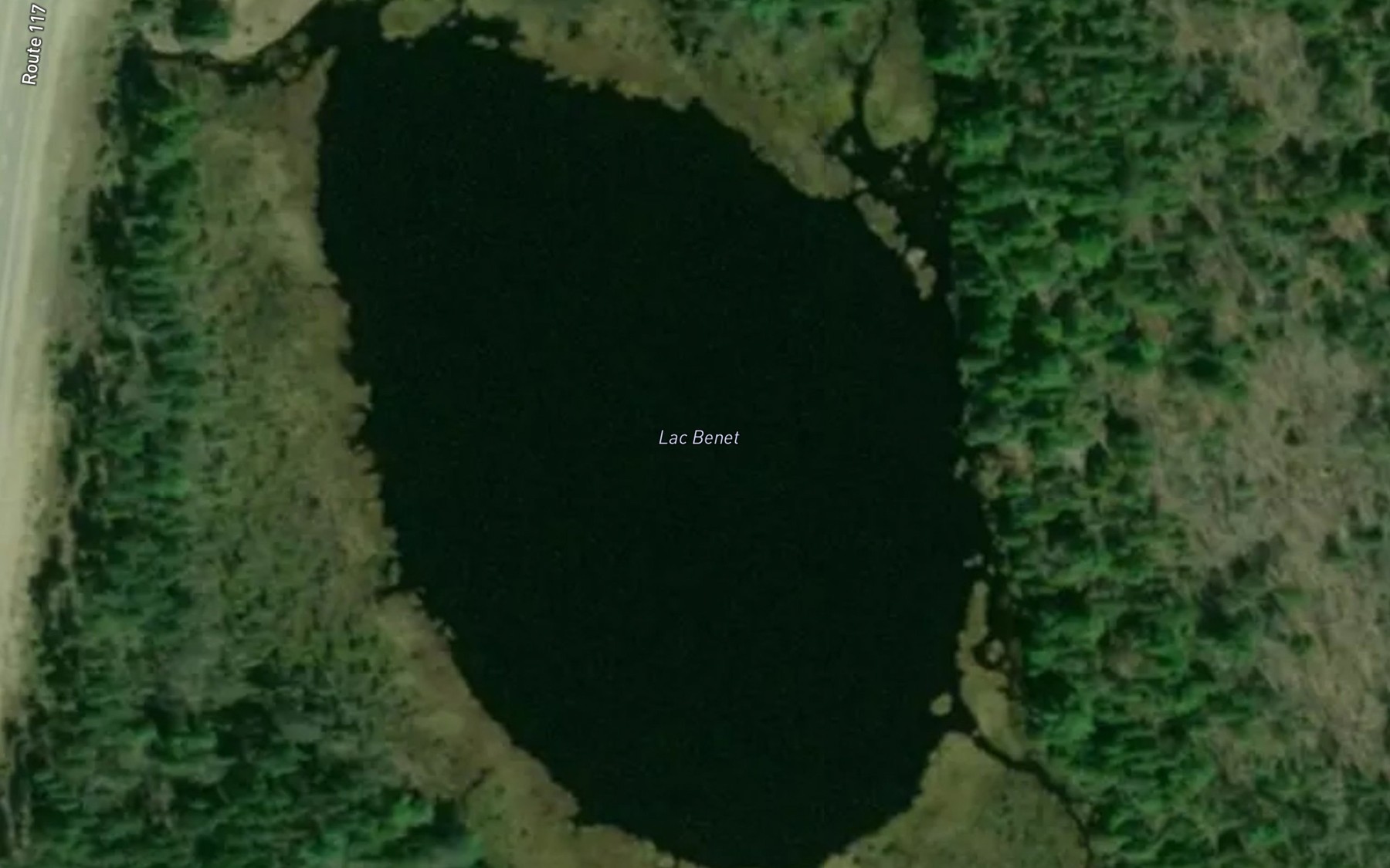 Satellite map of the Lac Benet