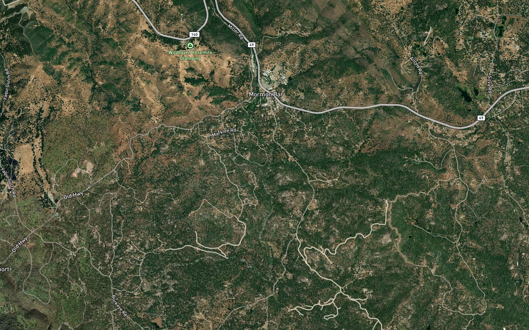 Satellite map of the Spring Creek