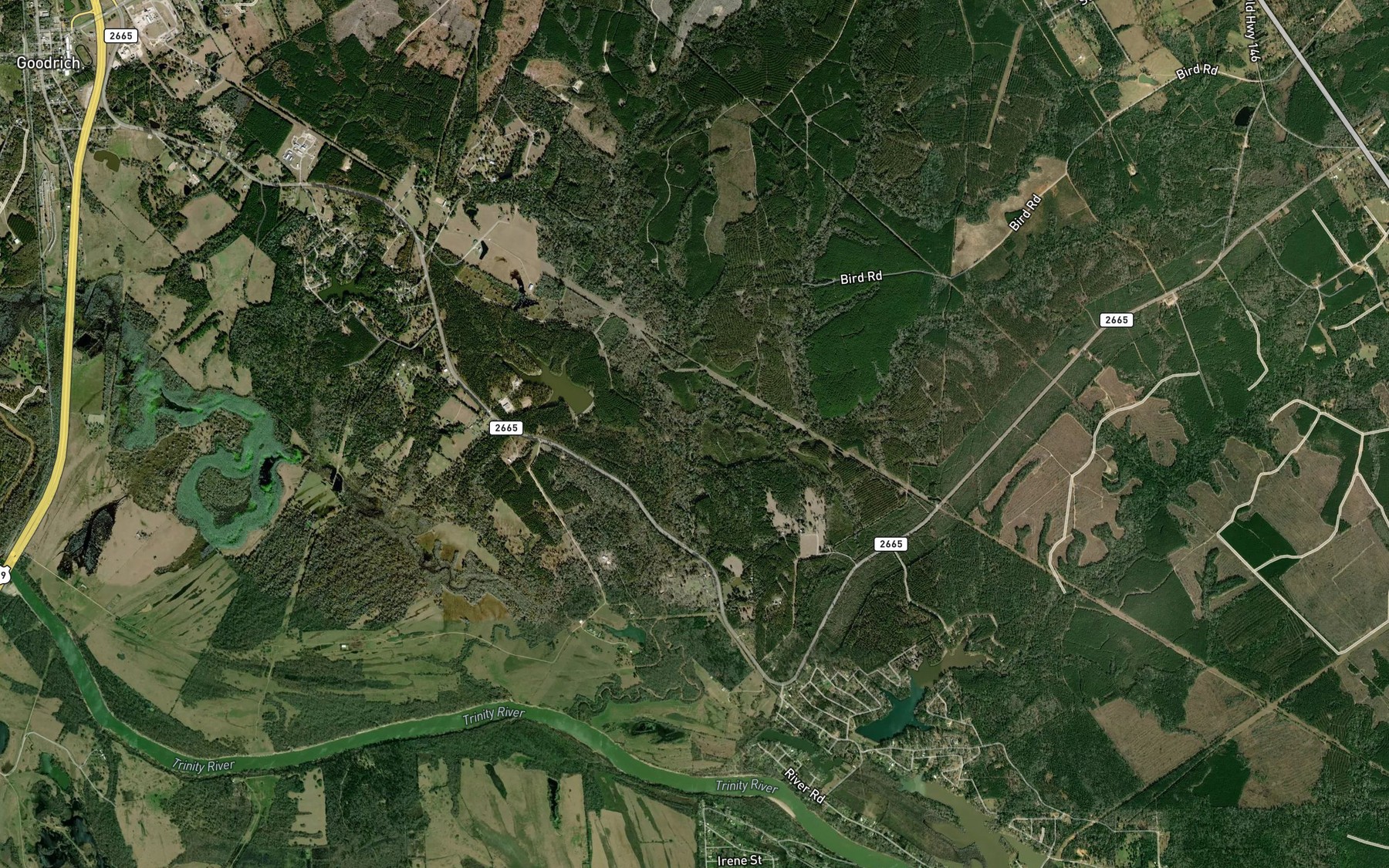Satellite map of the Turner Creek