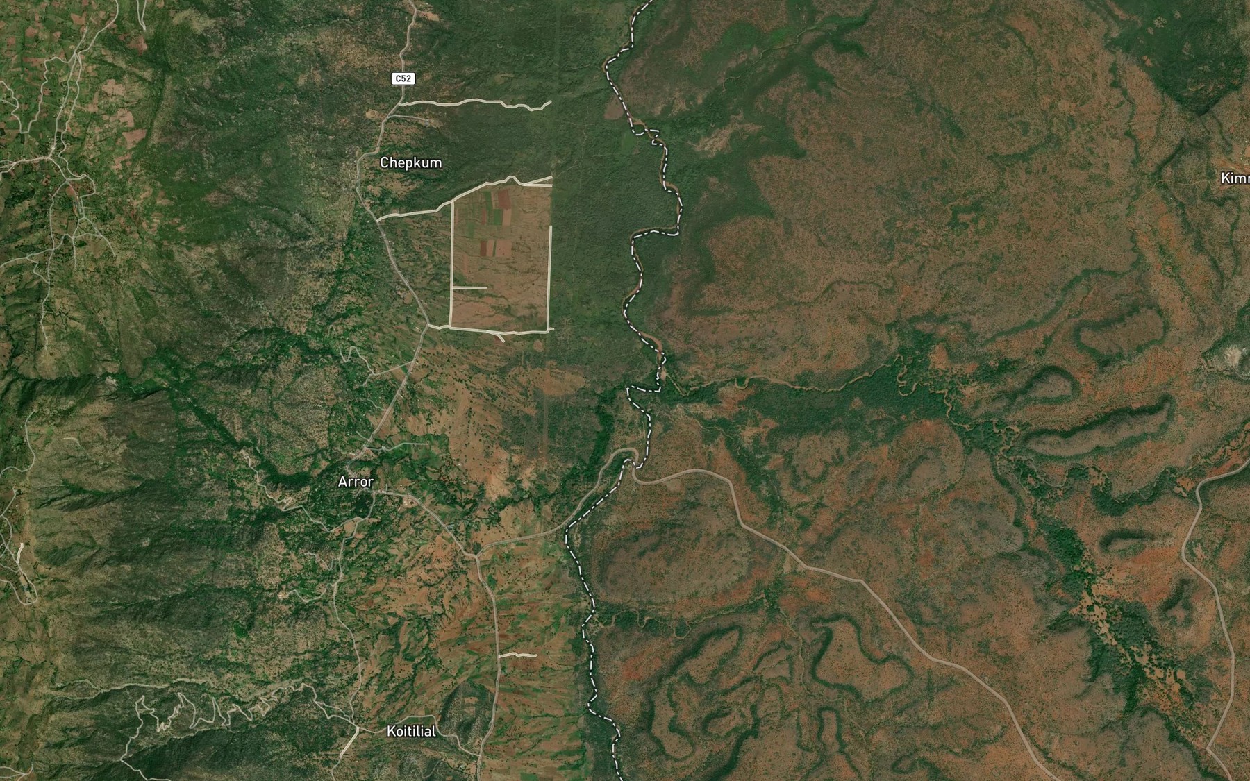 Satellite map of the Arorr