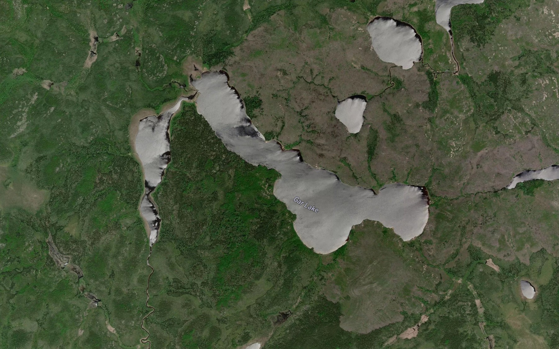 Satellite map of the Gar Lake