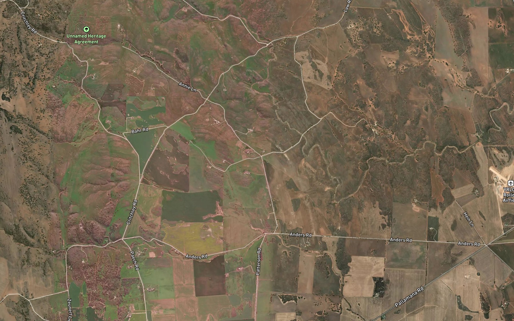 Satellite map of the Long Gully