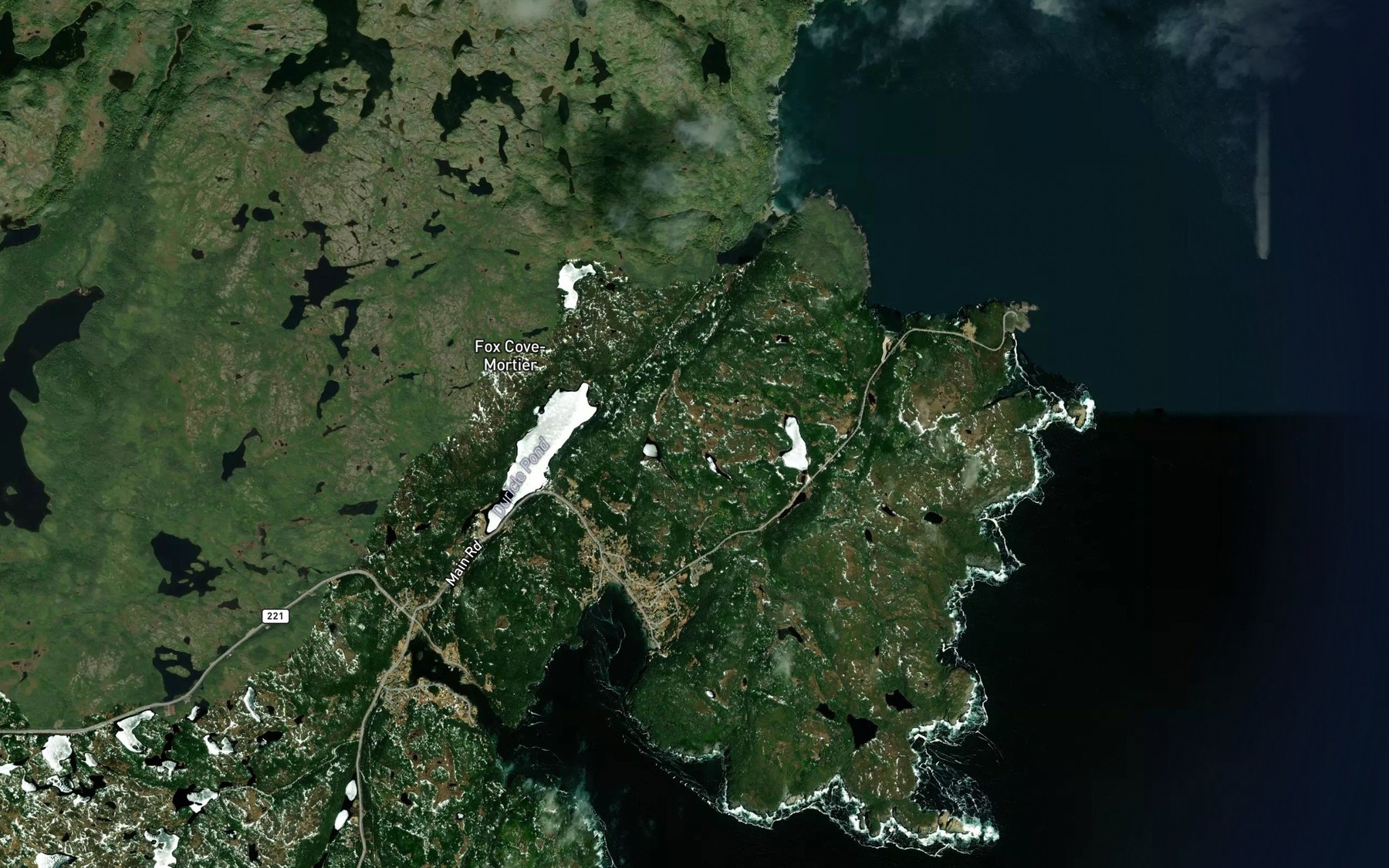 Satellite map of the Fox Cove