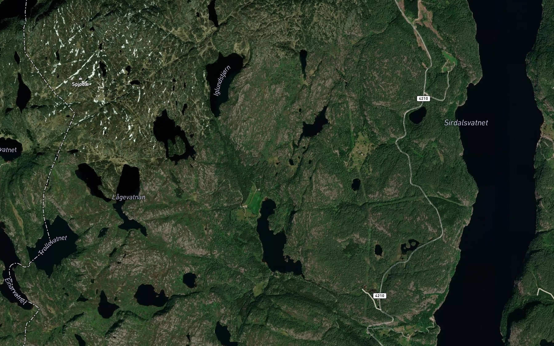 Satellite map of the Kregetjodn