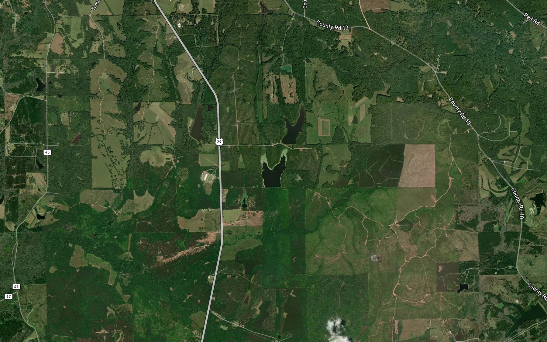 Satellite map of the Conners Lake