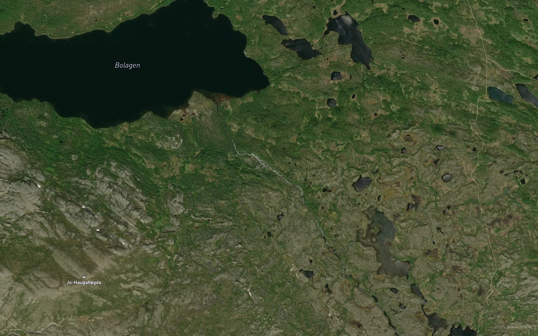 Satellite map of the Fjellborga