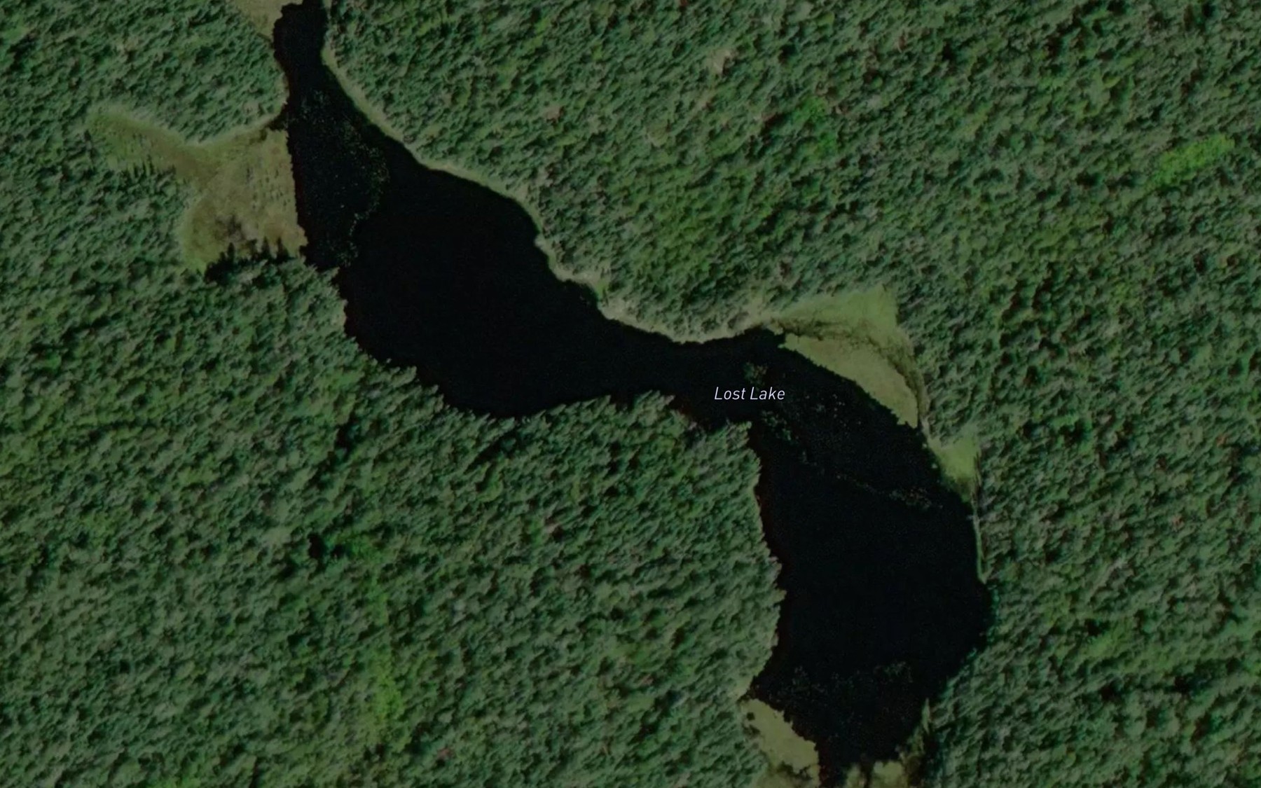 Satellite map of the Lost Lake