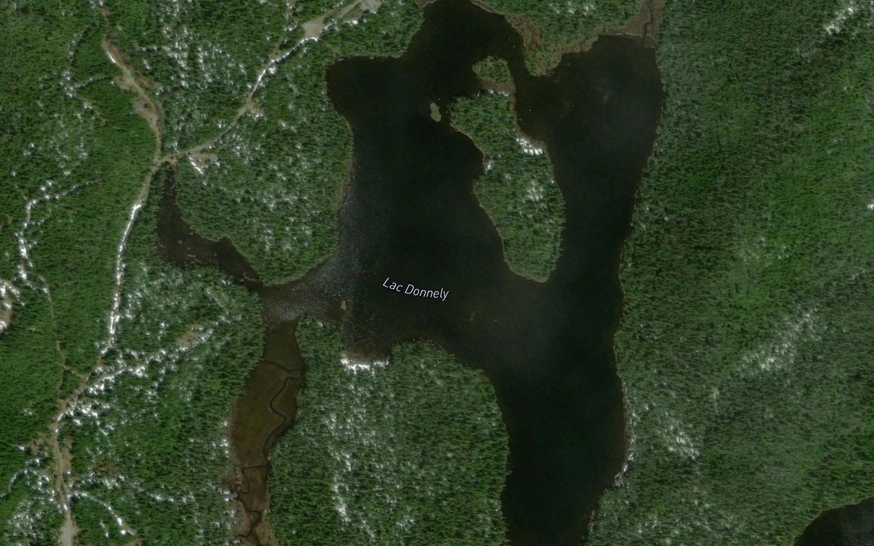Satellite map of the Lac Donnely