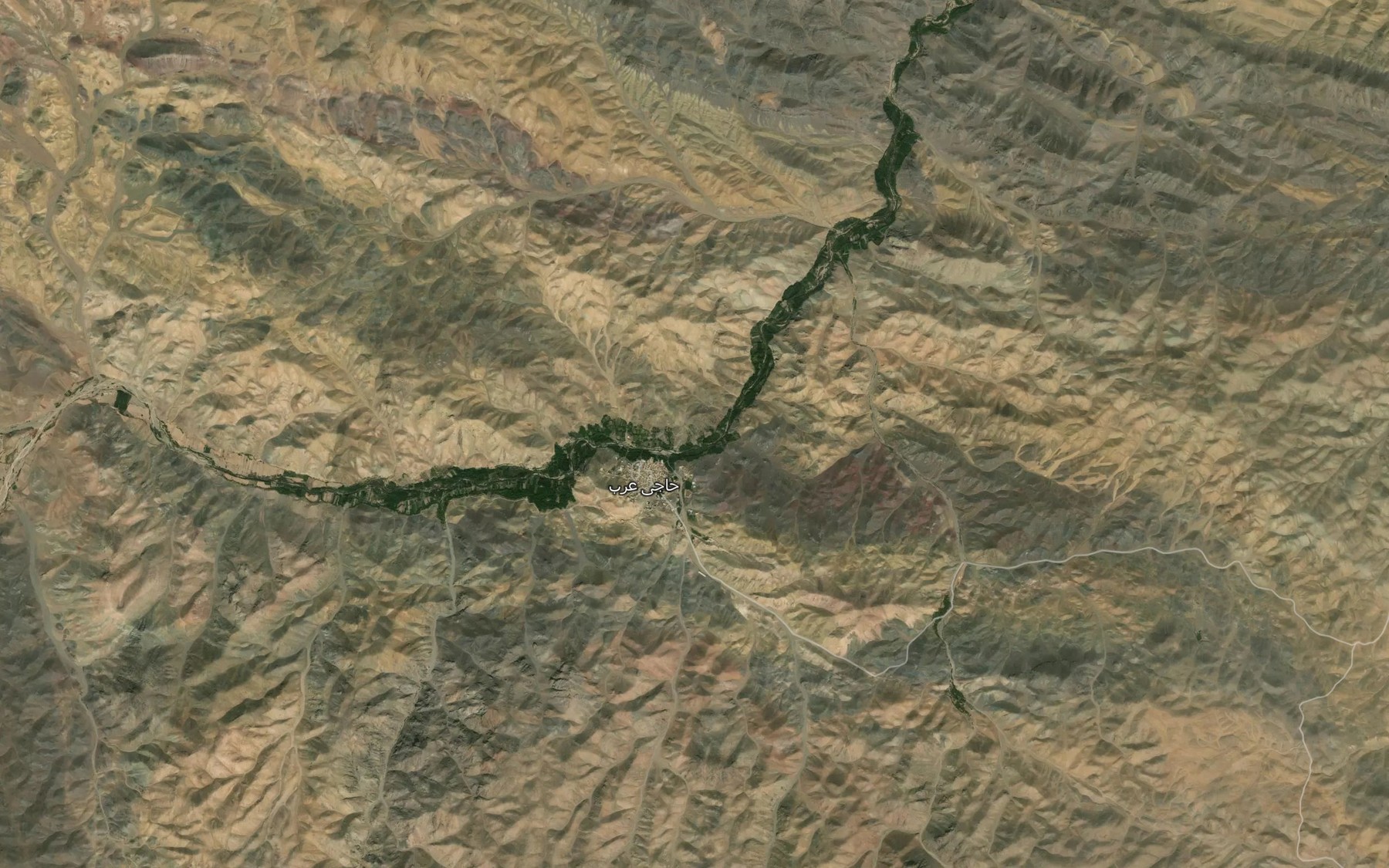 Satellite map of the Rudkhaneh-ye Hajji 'Arab