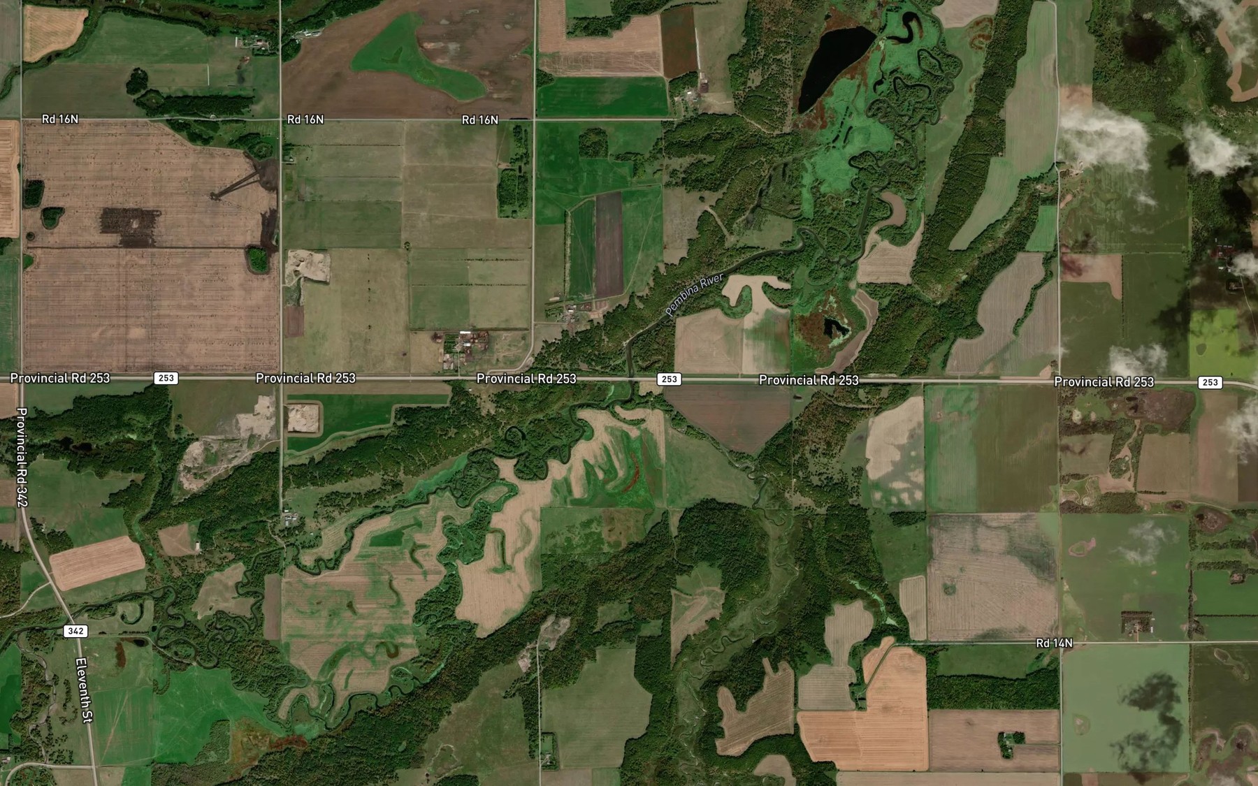 Satellite map of the Crystal Creek