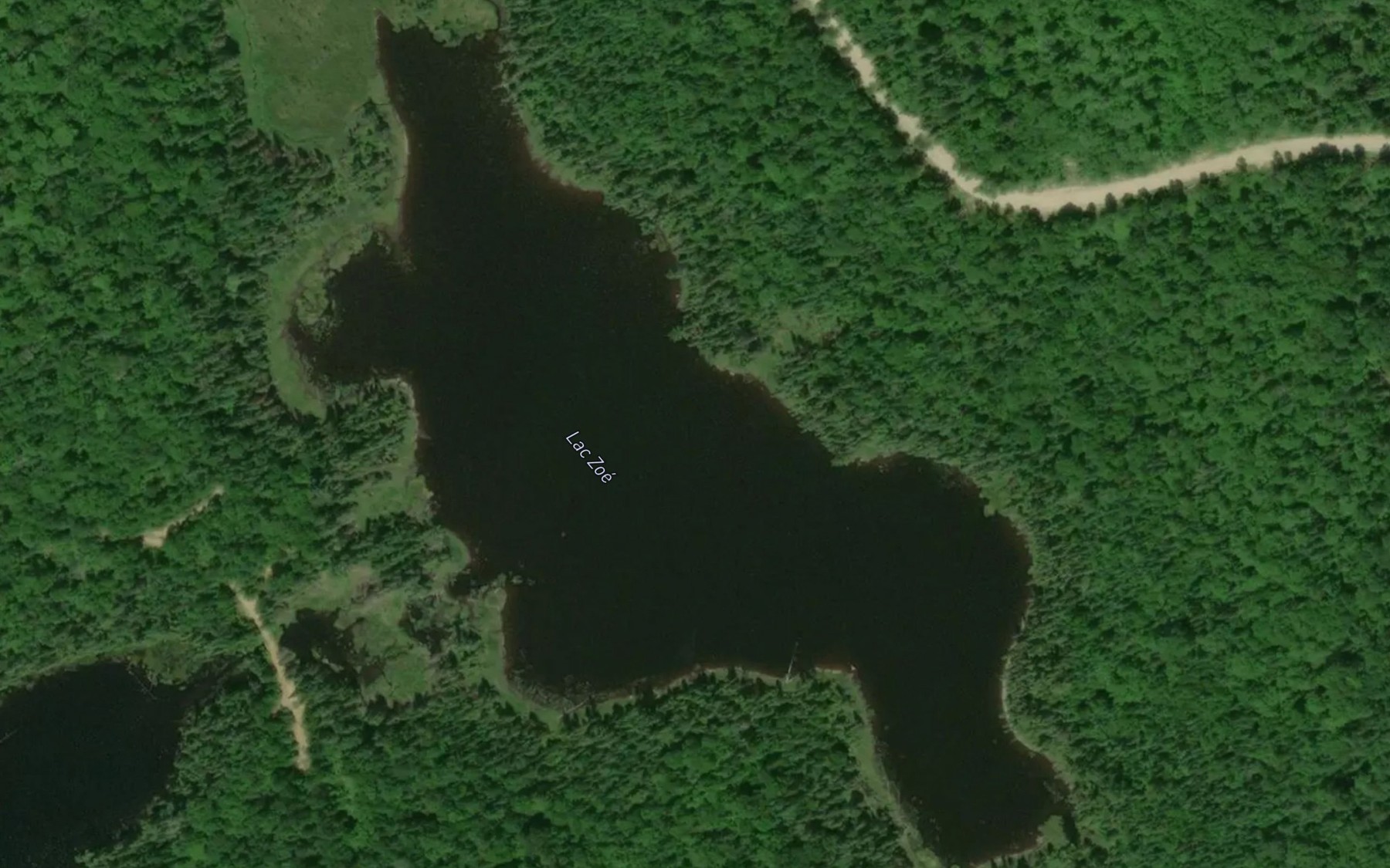 Satellite map of the Lac Zoe