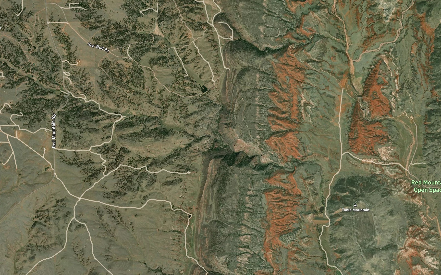 Satellite map of the North Branch Boxelder Creek