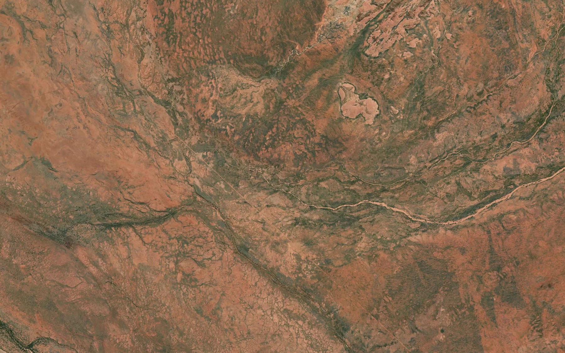 Satellite map of the Cattle Creek