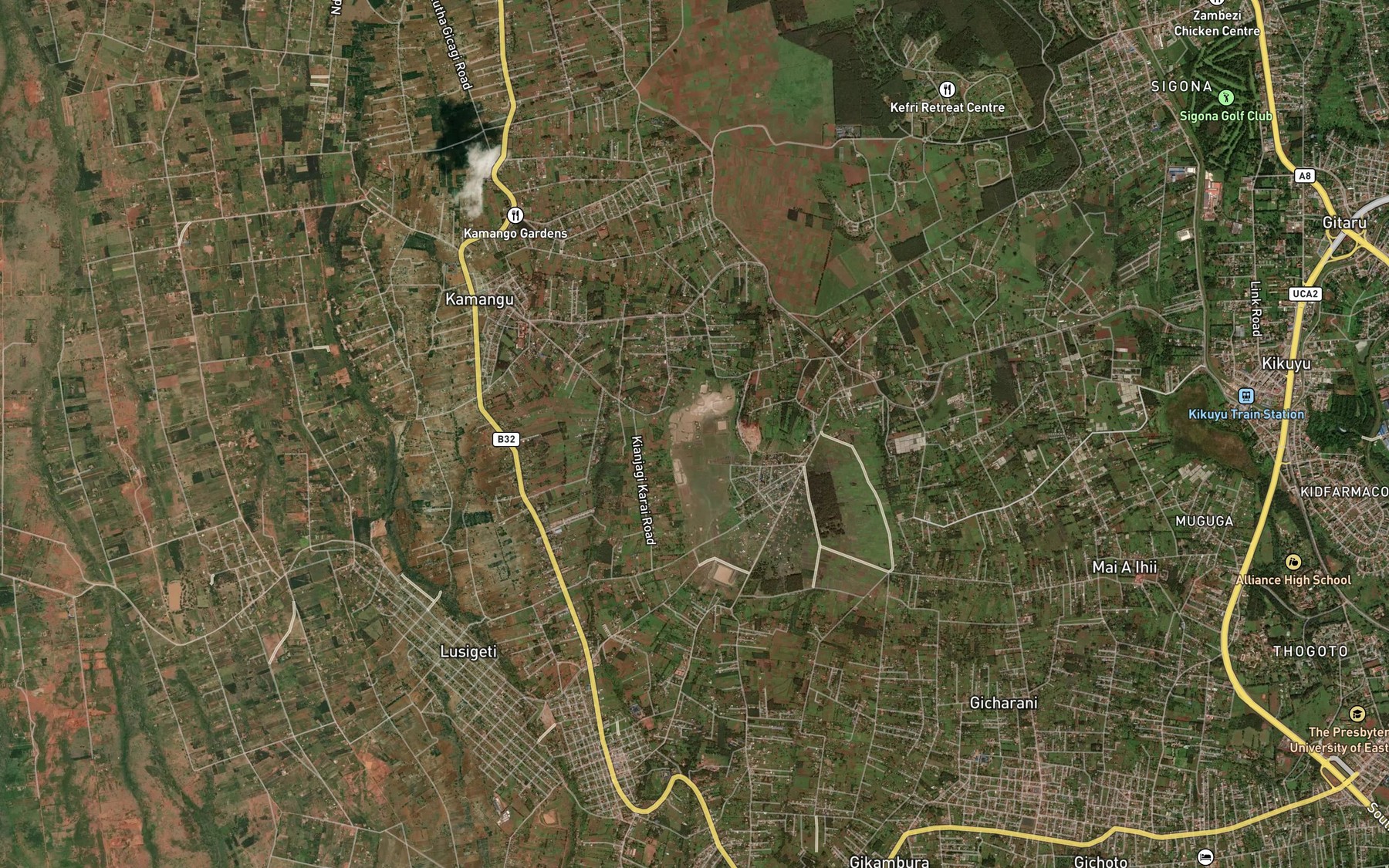 Satellite map of the Lake Nachu