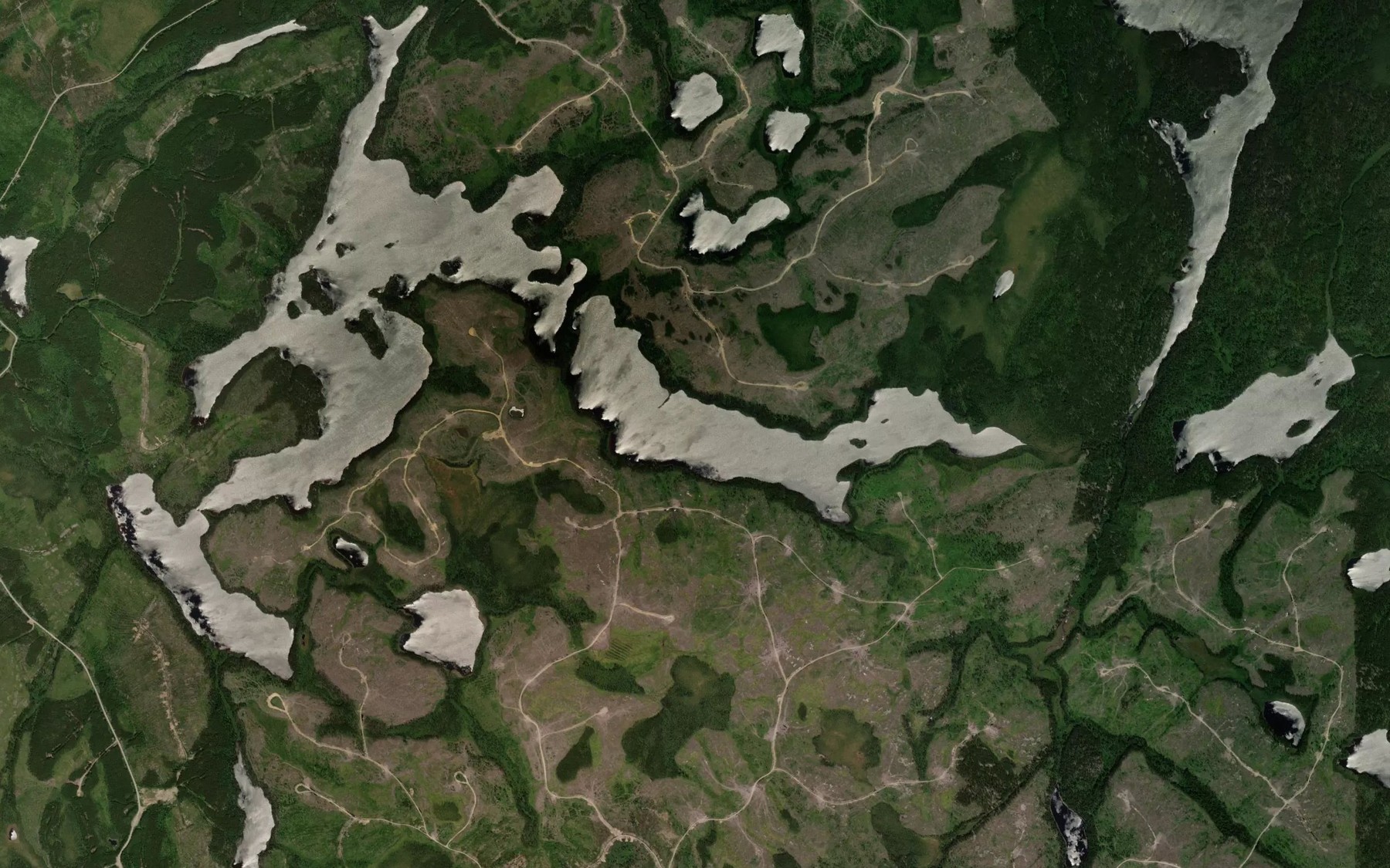 Satellite map of the Dunn Lake