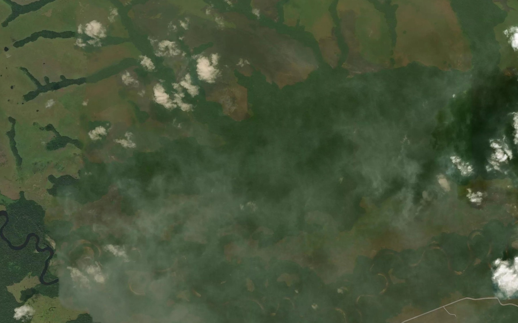 Satellite map of the Oboya