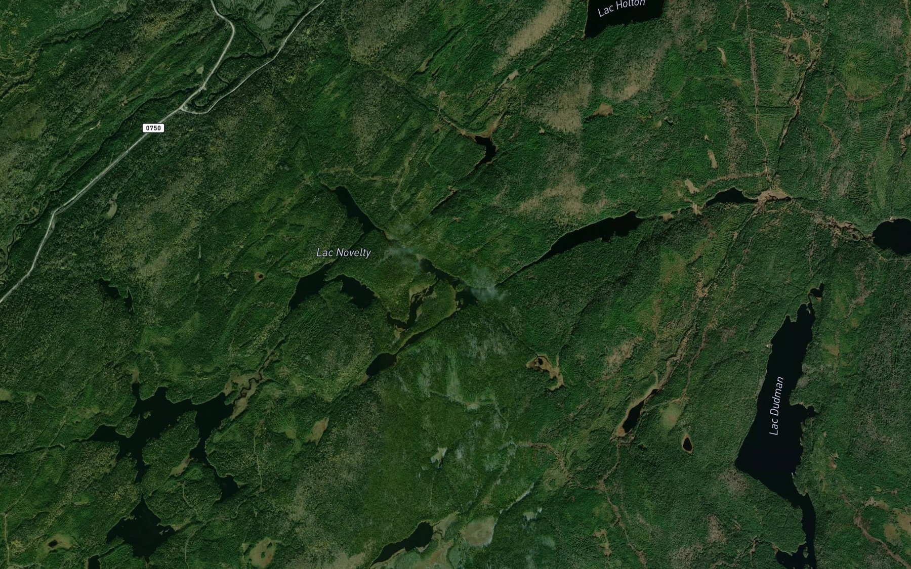 Satellite map of the Lac Calecon