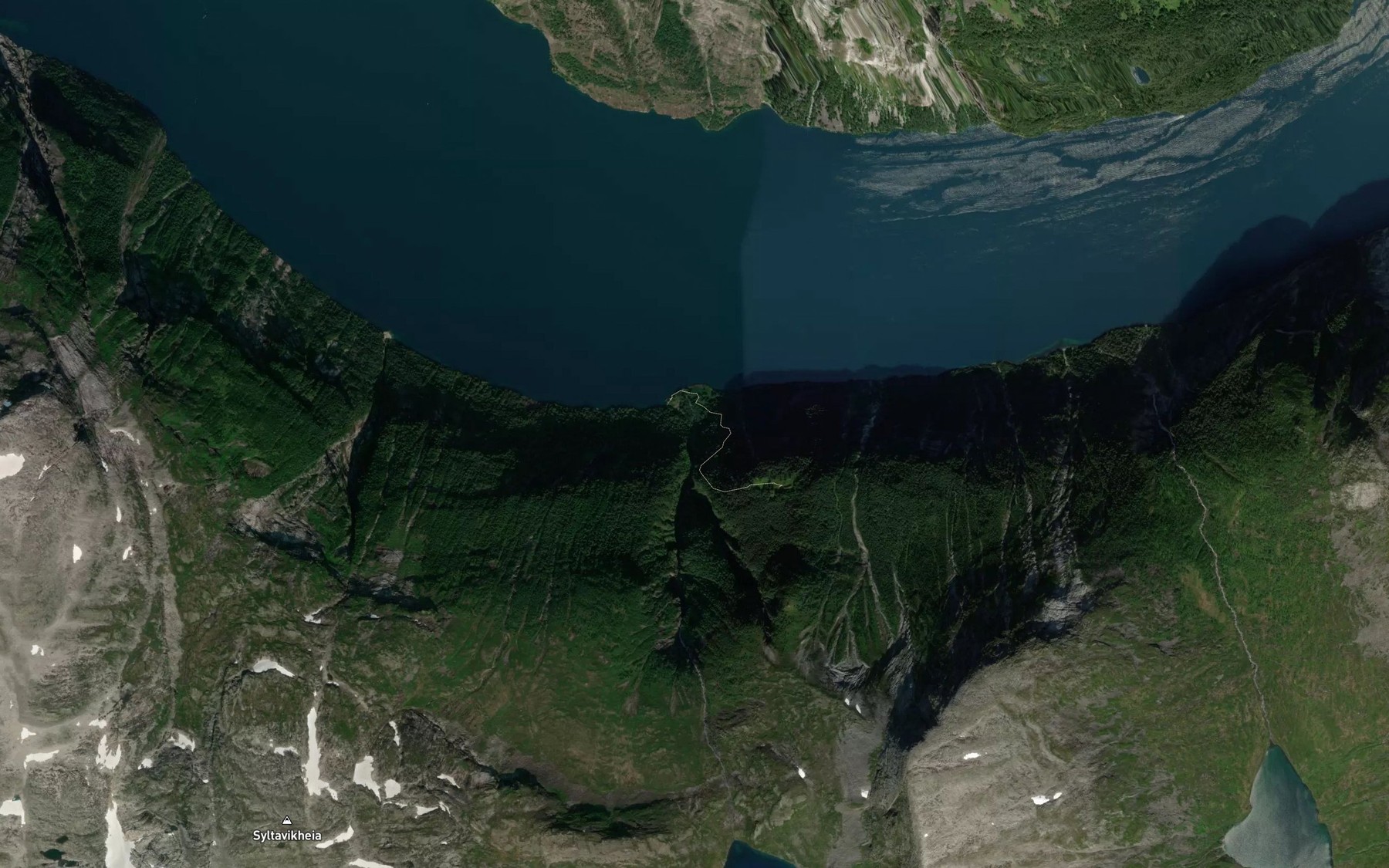 Satellite map of the Holtelva