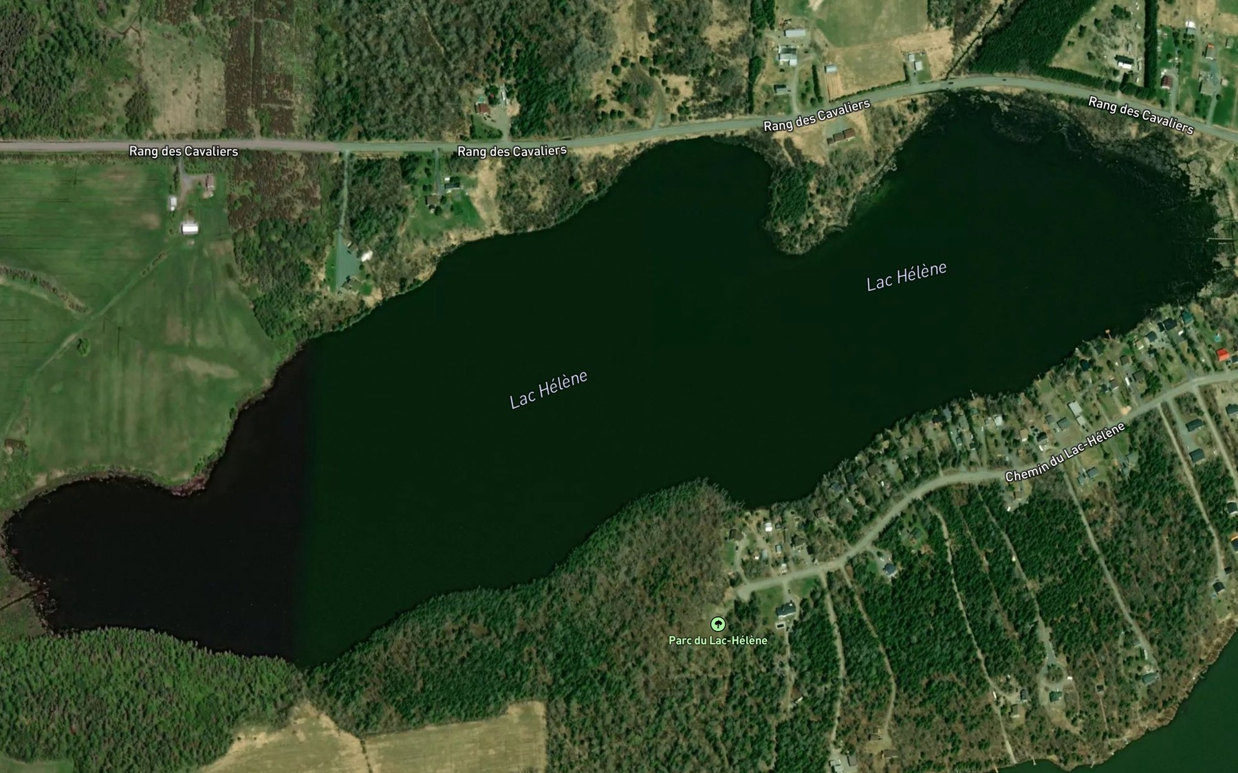 Satellite map of the Lac Helene