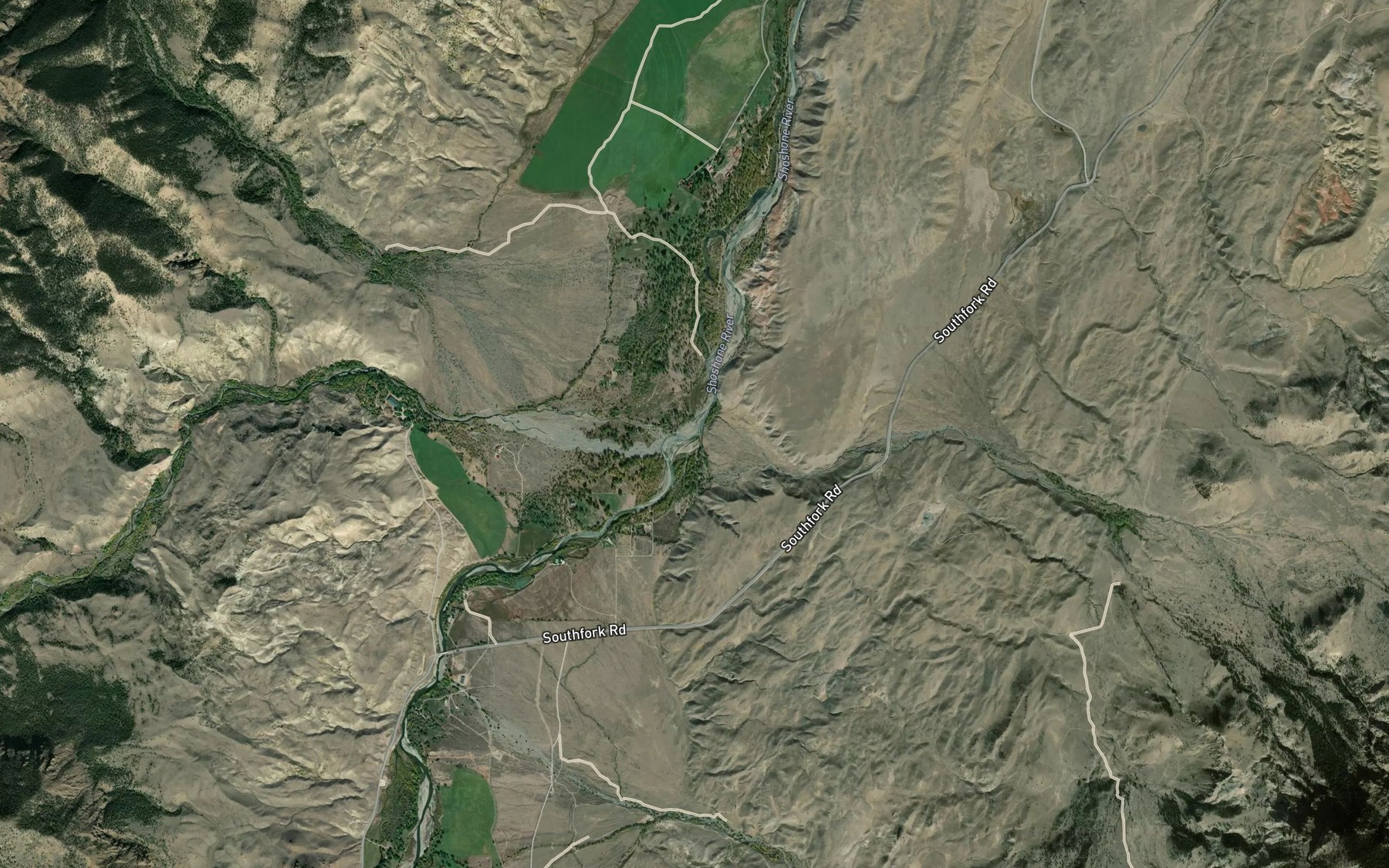 Satellite map of the Ishawooa Creek