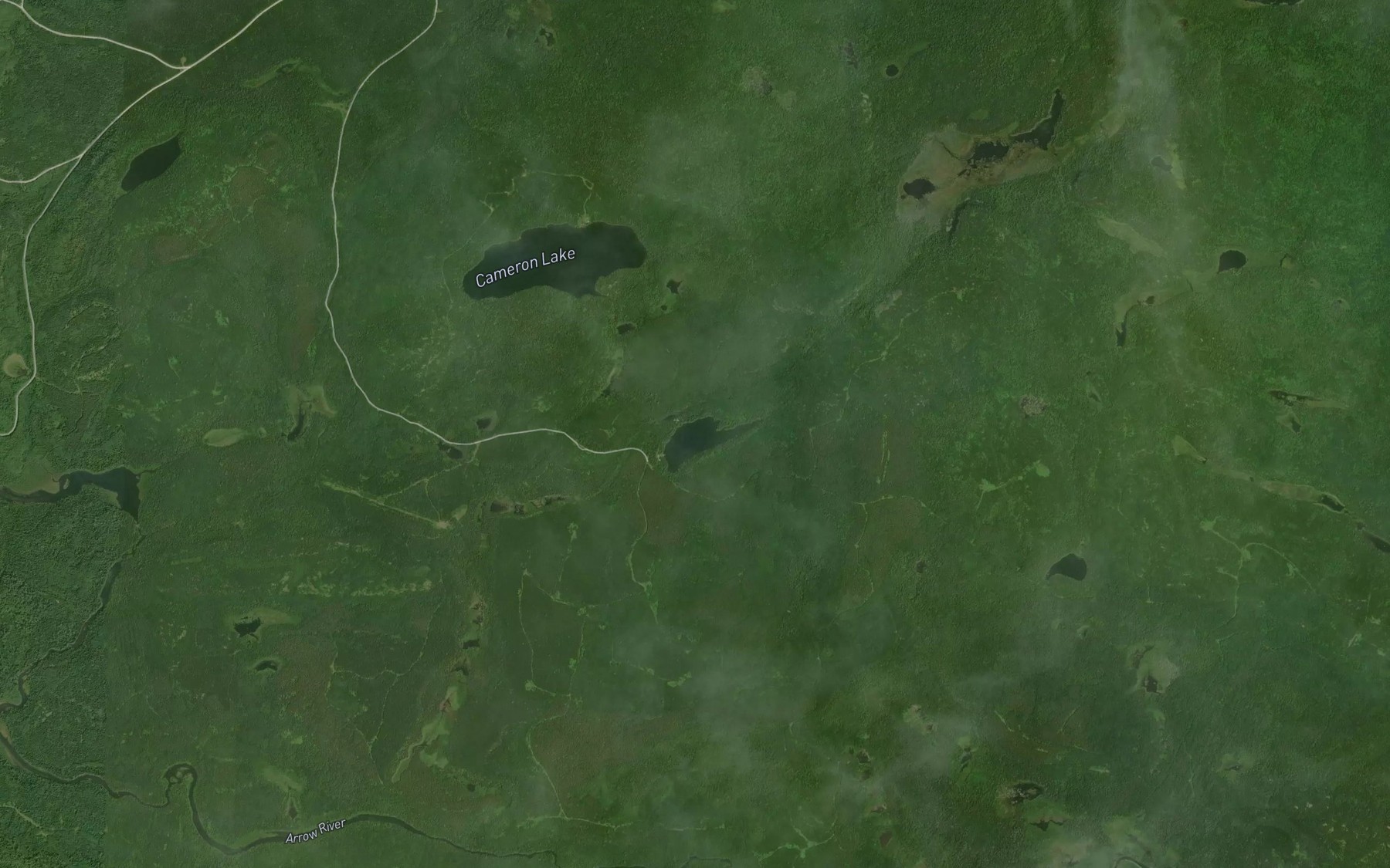 Satellite map of the Paul Lake