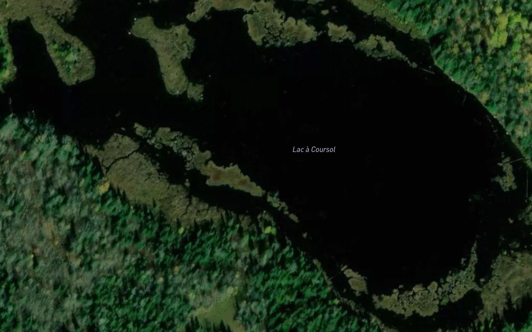 Satellite map of the Lac a Coursol