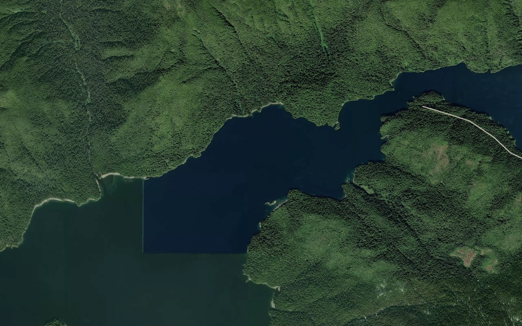 Satellite map of the Windham Bay