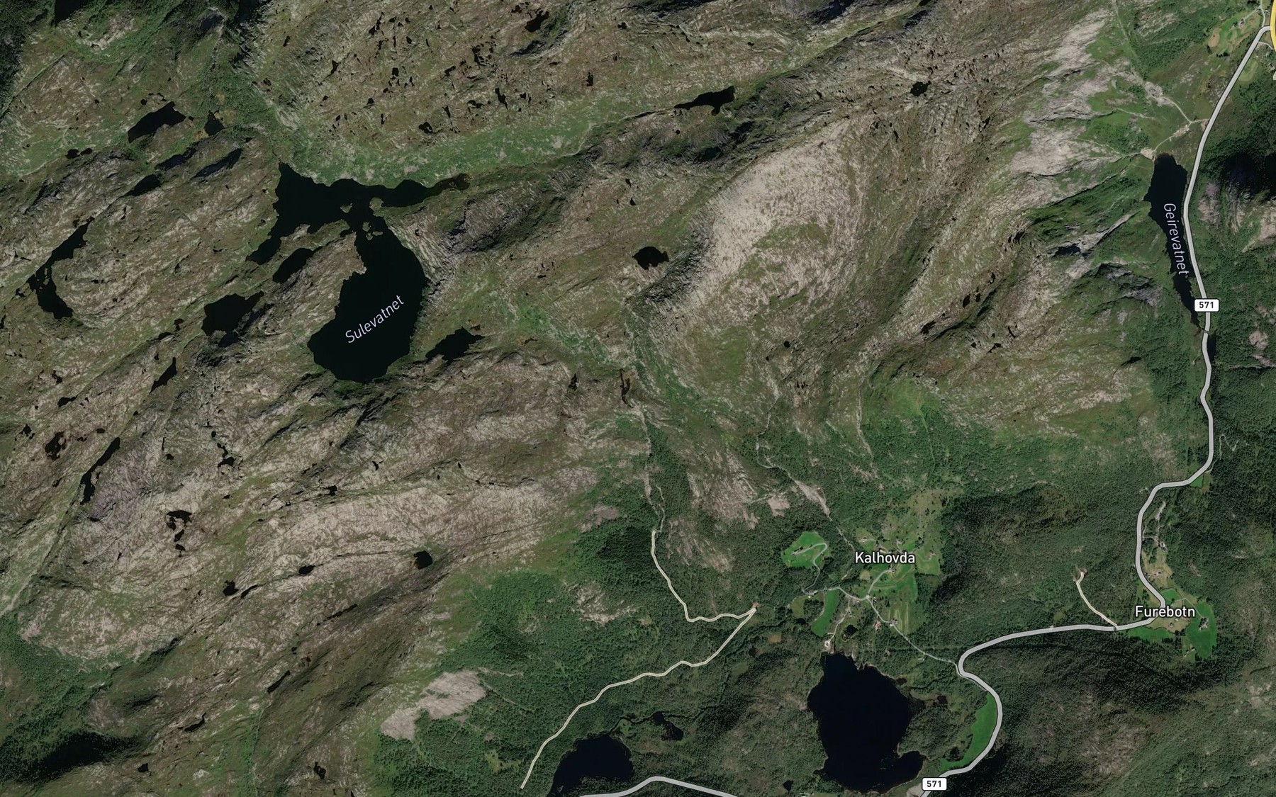 Satellite map of the Fitjetjorna