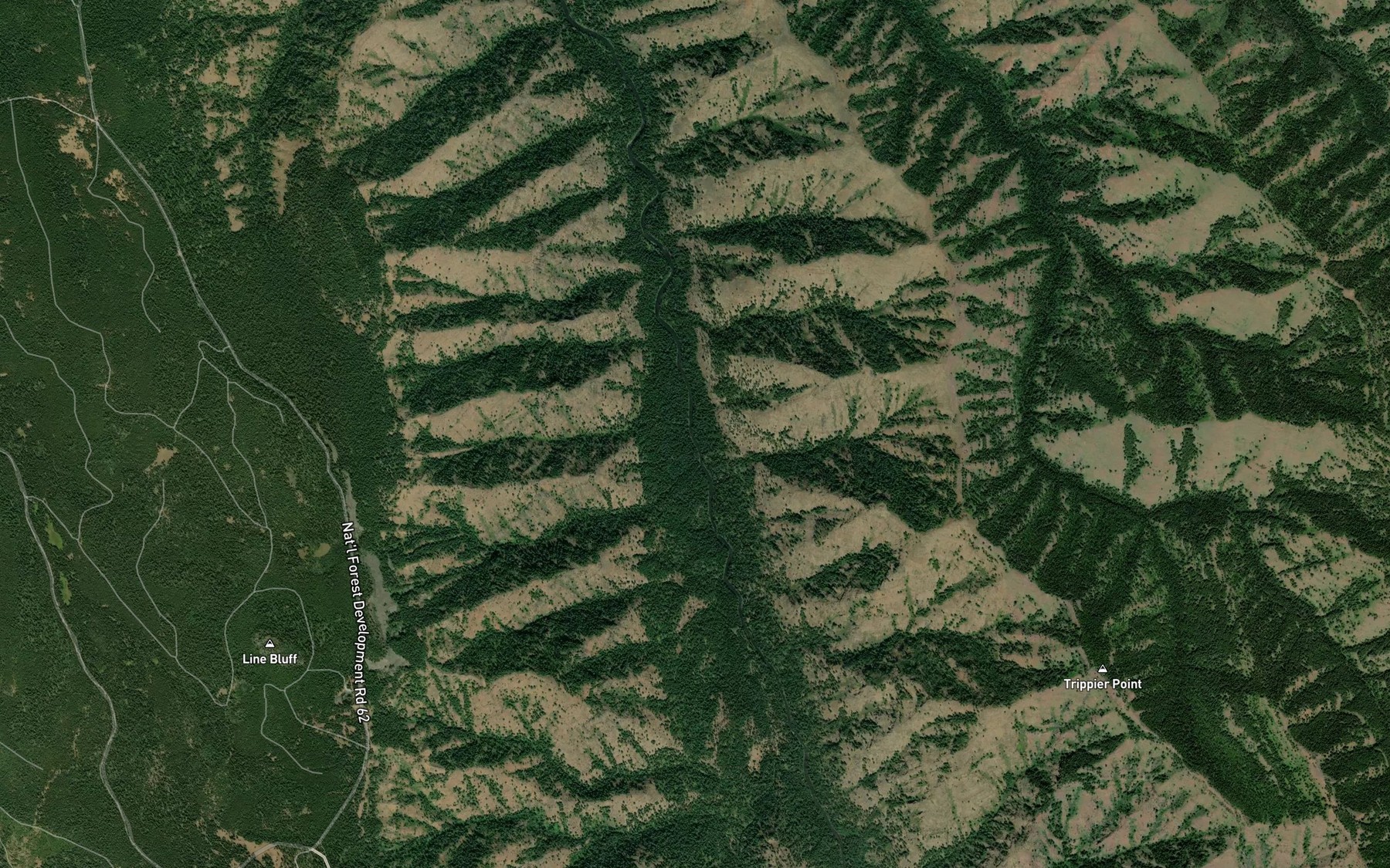 Satellite map of the Lobo Creek