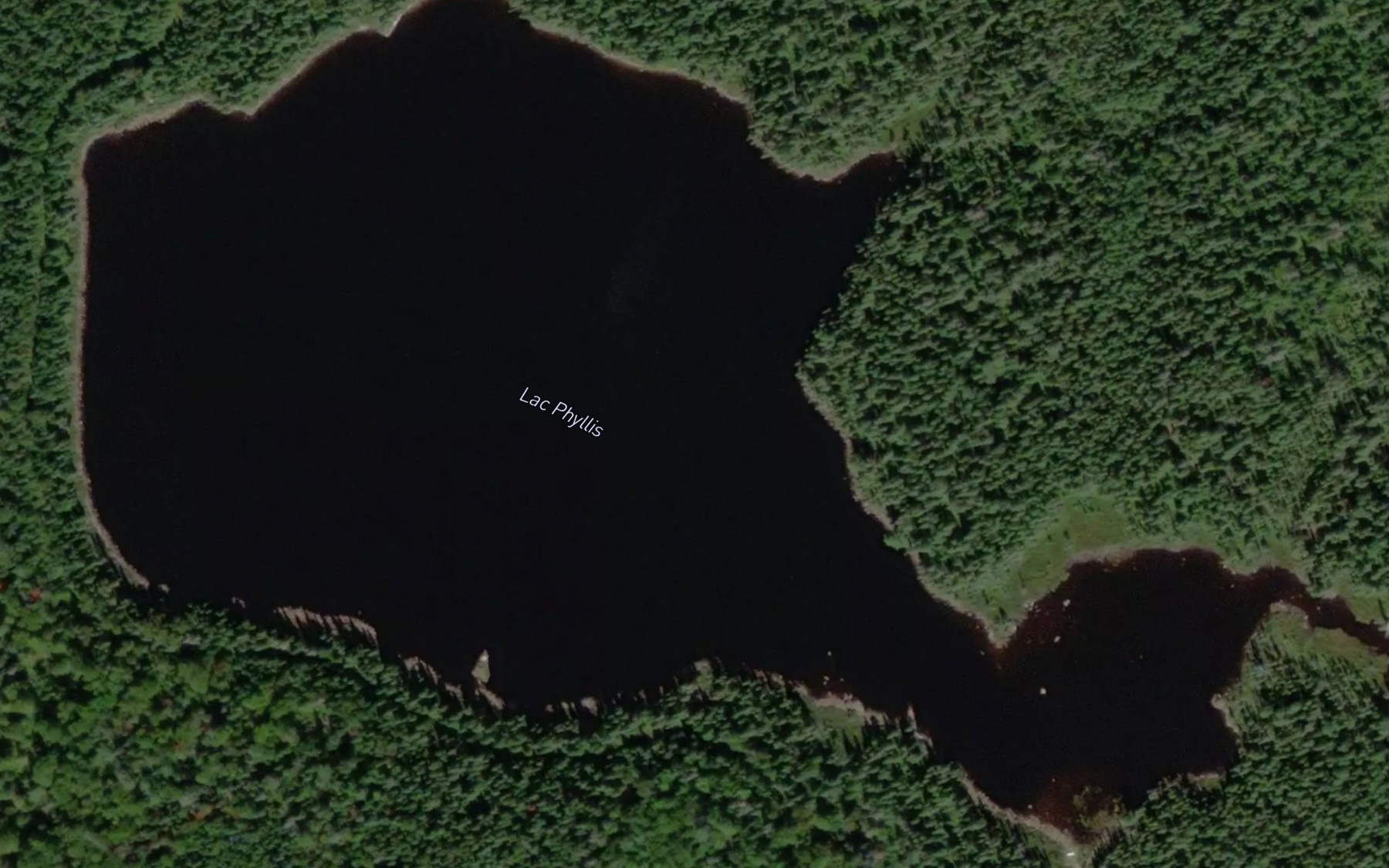 Satellite map of the Lac Phyllis