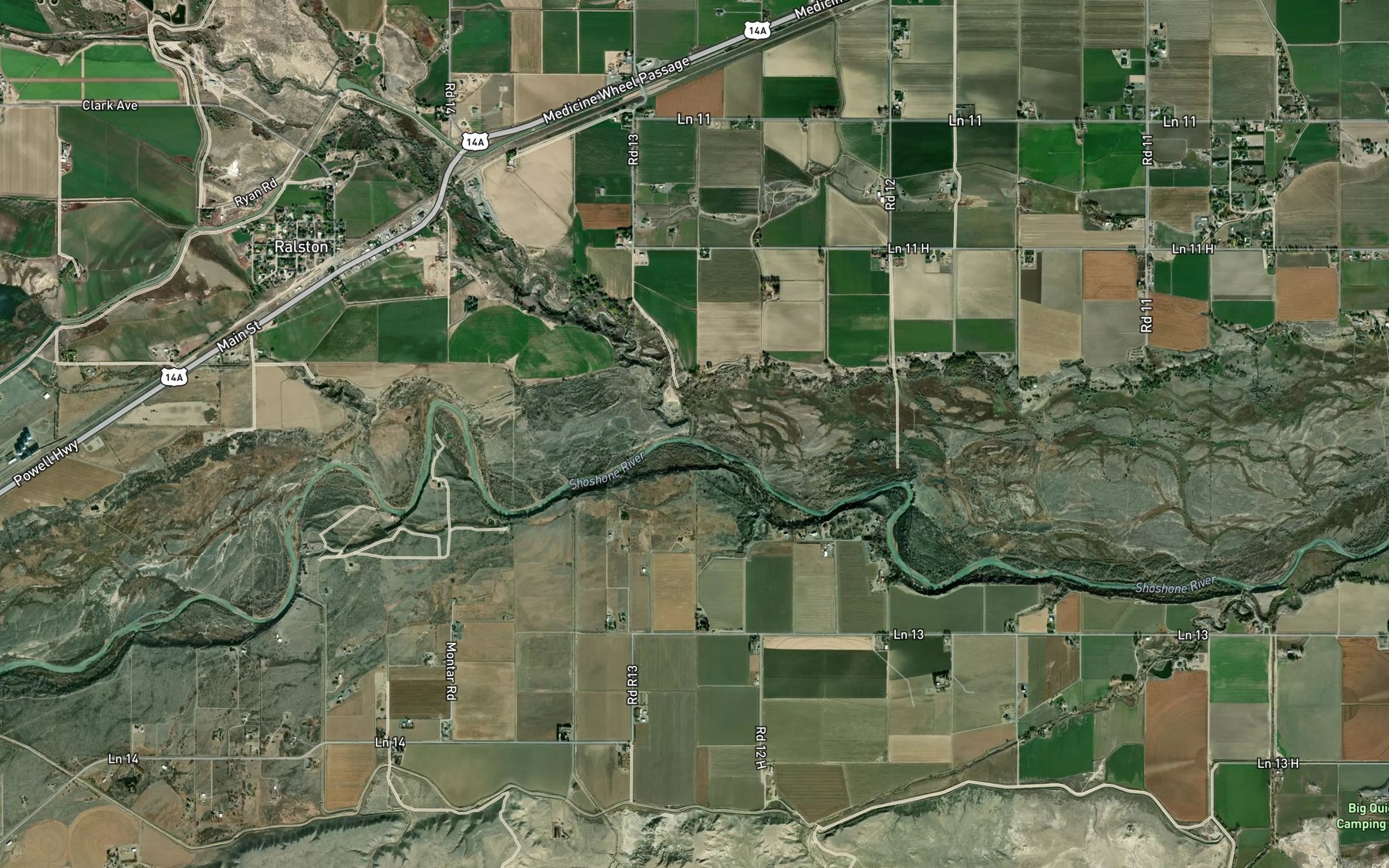Satellite map of the Alkali Creek Patch