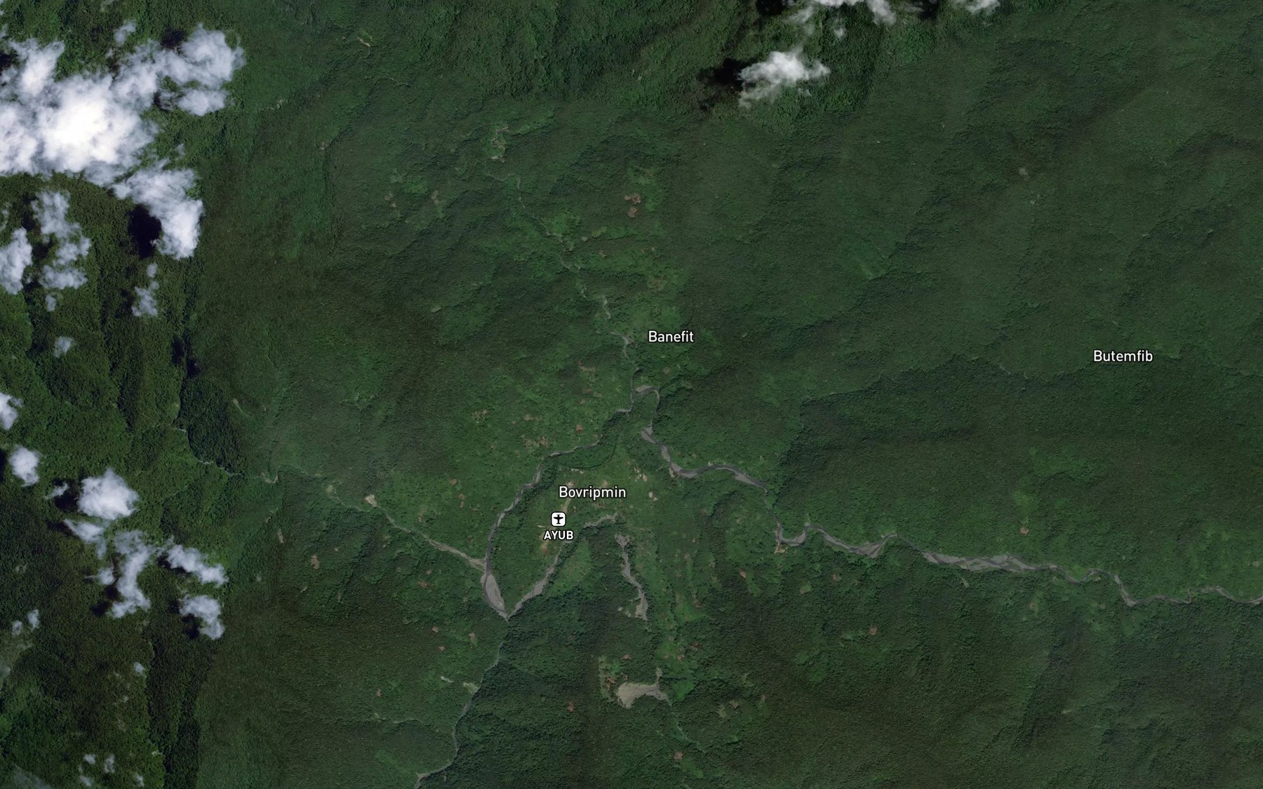 Satellite map of the San River