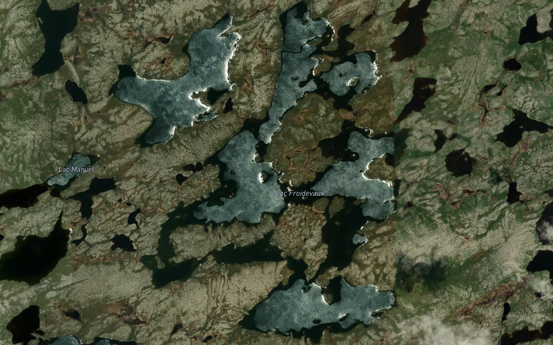 Satellite map of the Lac Froidevaux