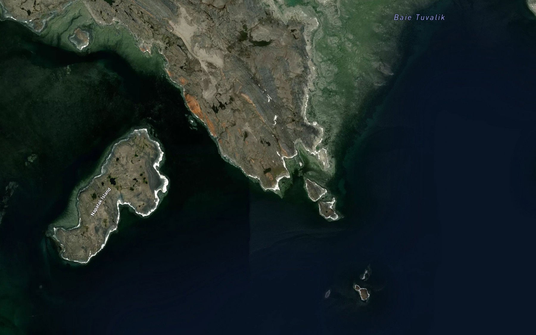 Satellite map of the Mare Umiannguavik