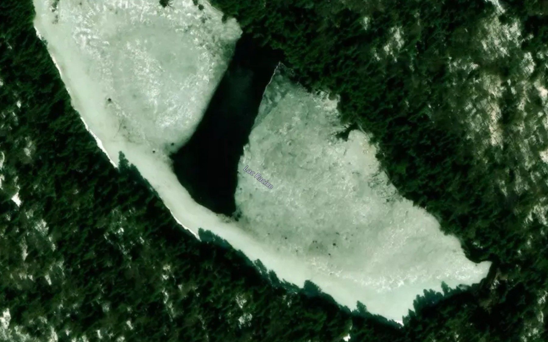 Satellite map of the Lac Racine