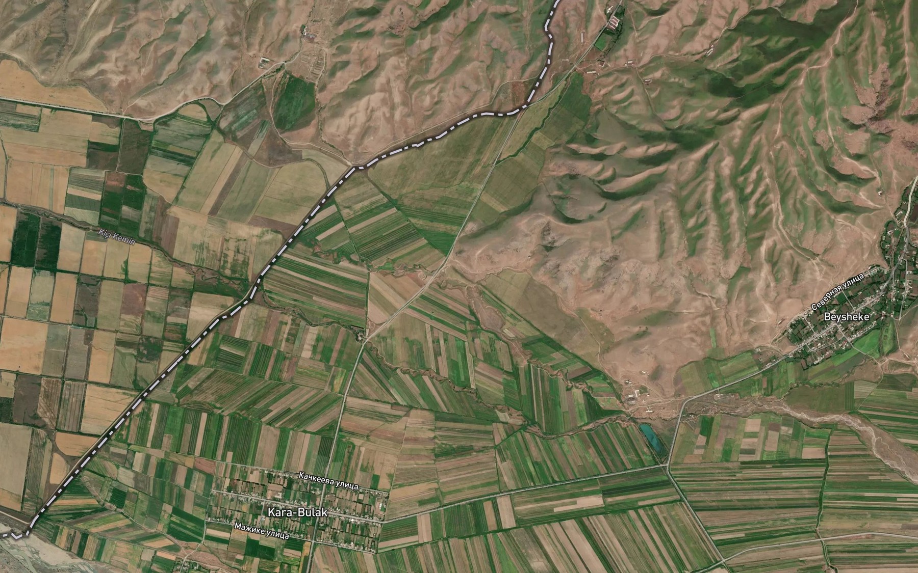 Satellite map of the Karabulak
