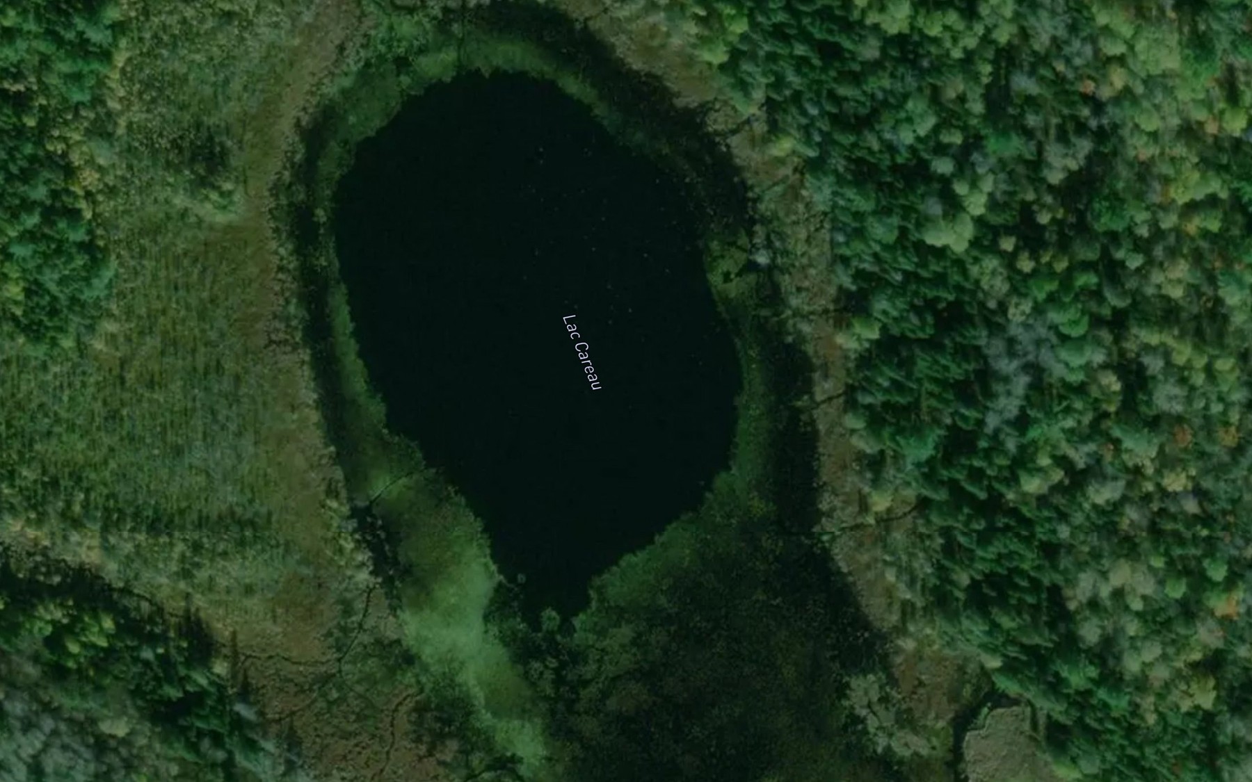 Satellite map of the Lac Careau