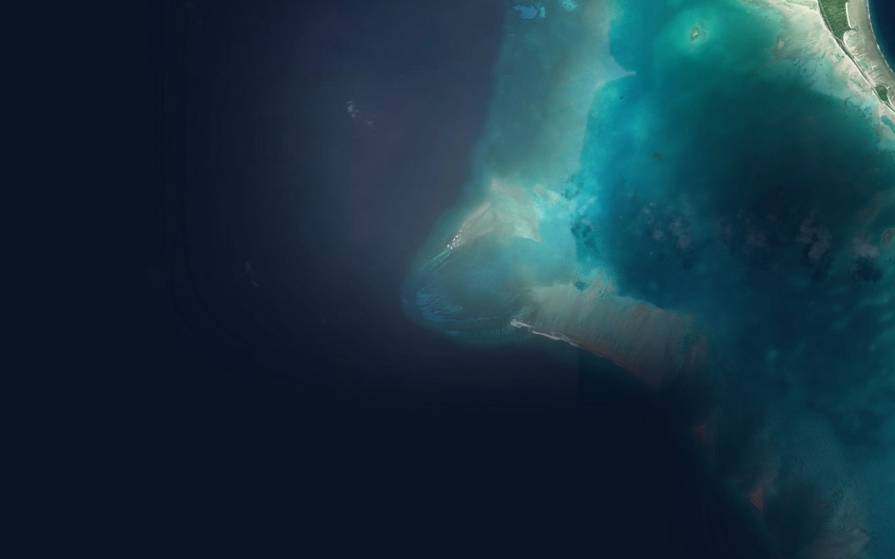 Satellite map of the Intermittent West Reef Awash